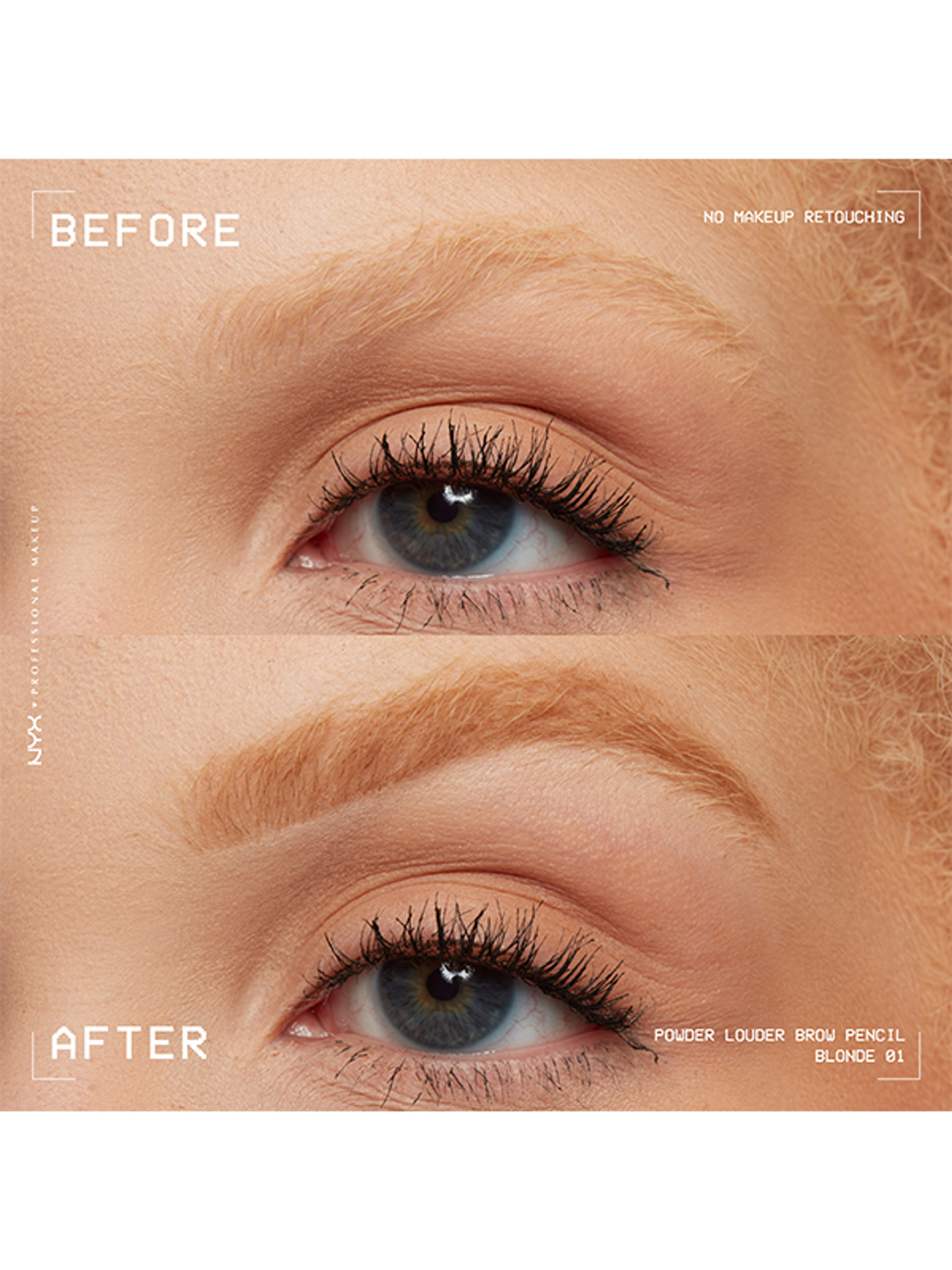 NYX Professional Makeup Powder Louder szemöldökceruza /Blonde - 1 db-8