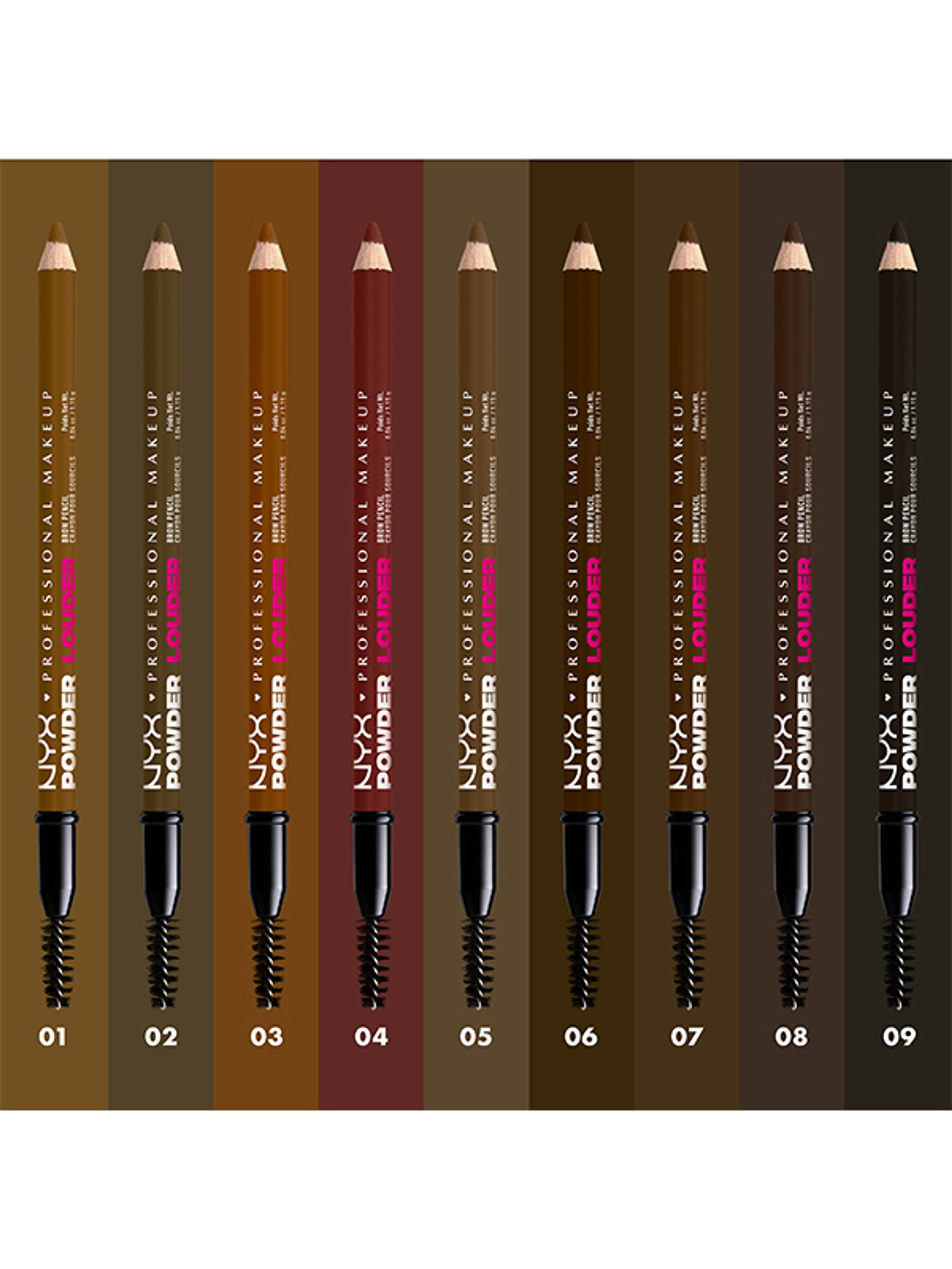 NYX Professional Makeup Powder Louder szemöldökceruza /Espres - 1 db-10