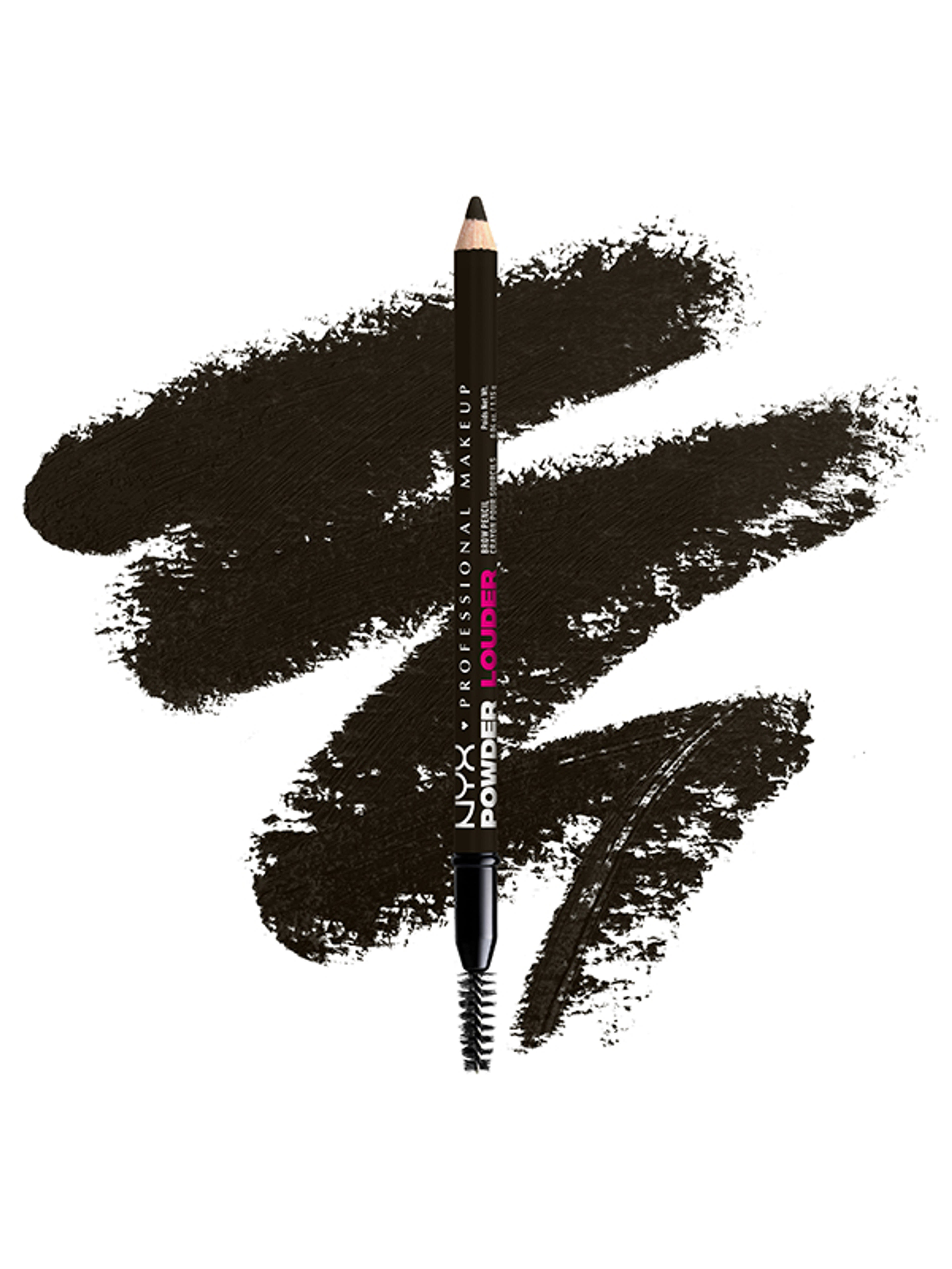 NYX Professional Makeup Powder Louder szemöldökceruza /Black - 1 db-5