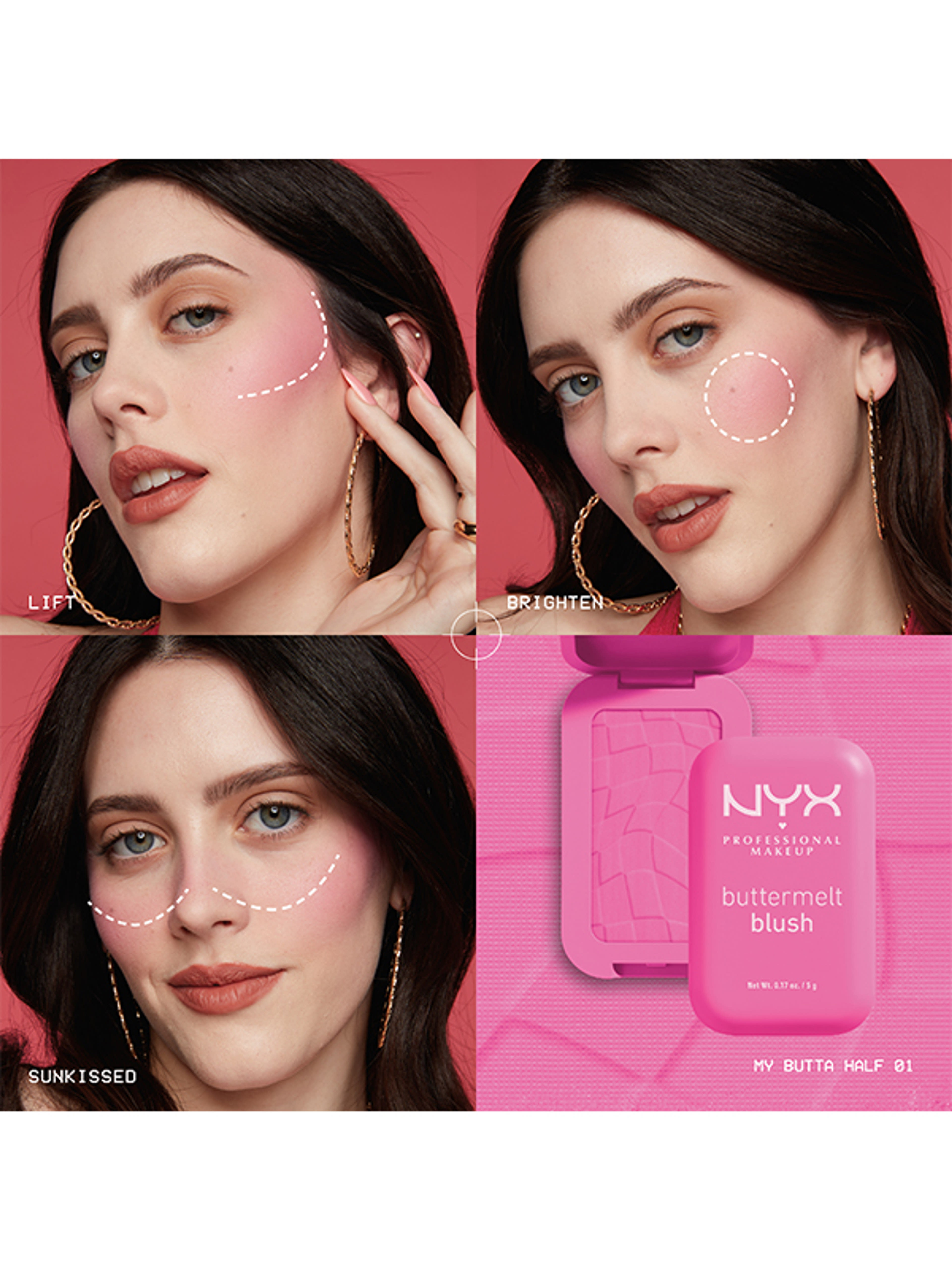 NYX Professional Makeup Buttermelt pirosító /01 My Butta Half - 1 db-9