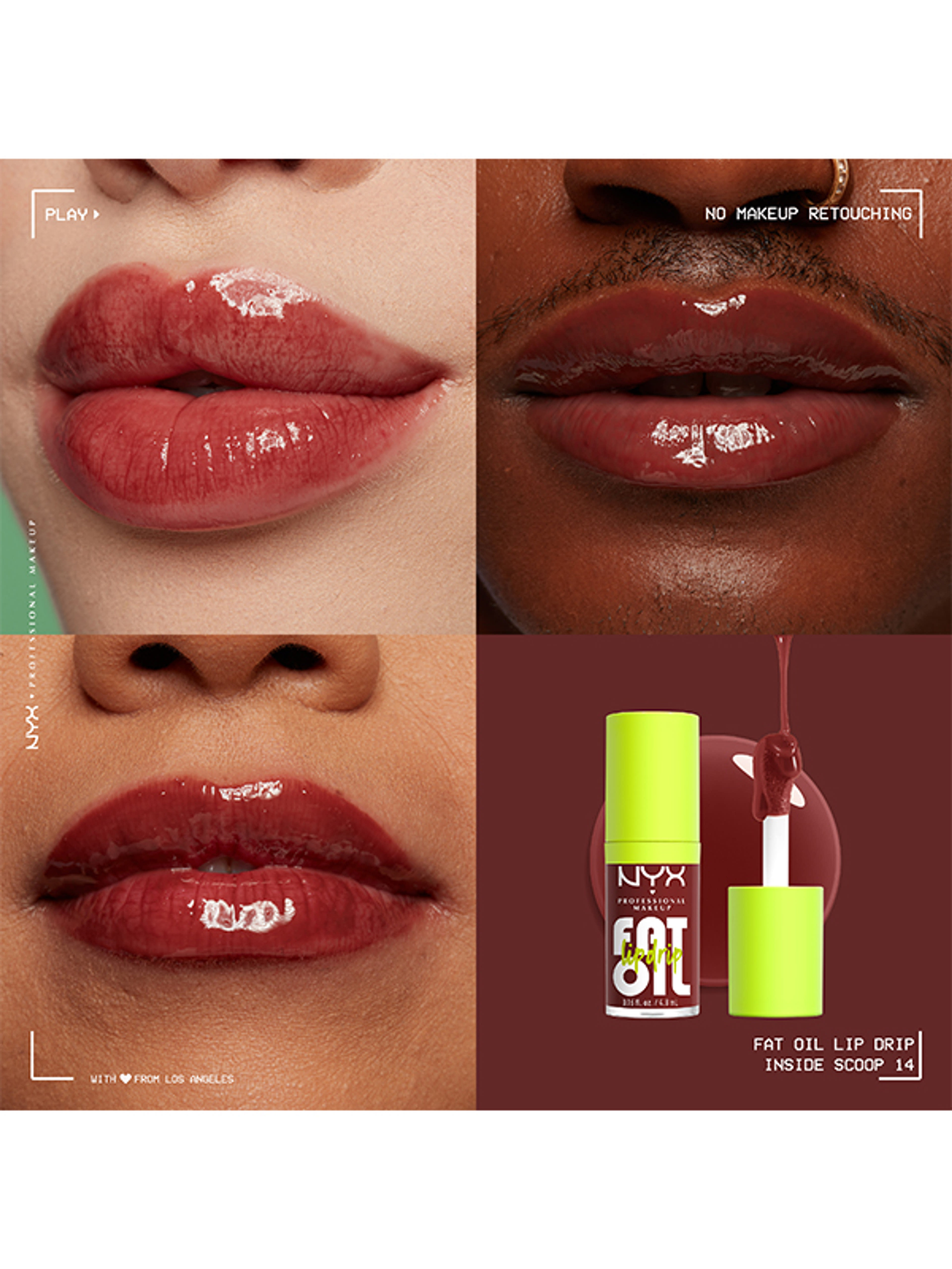 NYX Professional Makeup Fat Oil Lip Drip ajakápoló olaj /Inside Scoop - 1 db-6