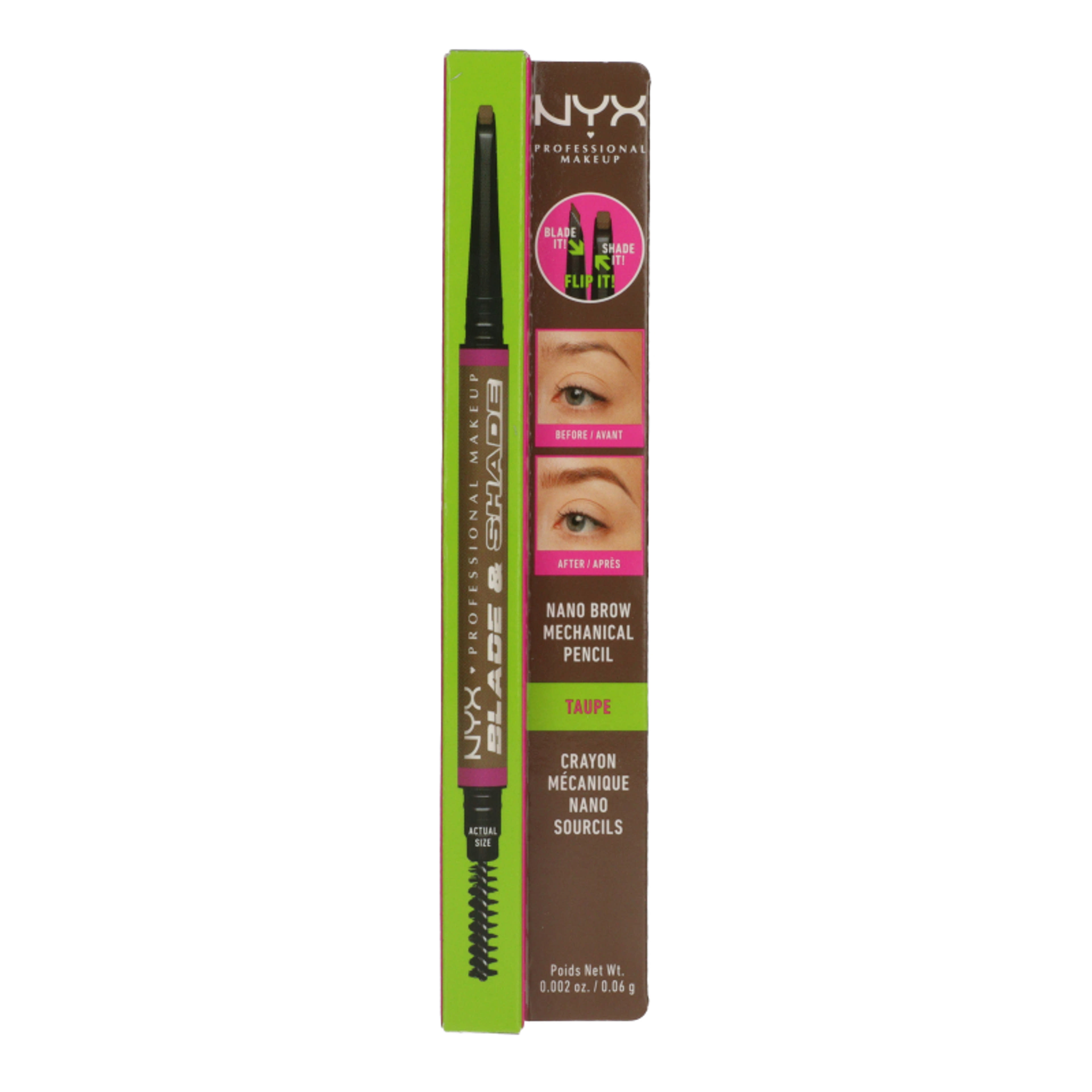 NYX Professional Makeup Blade&Shade szemöldökceruza duo /Taupe - 1 db-1