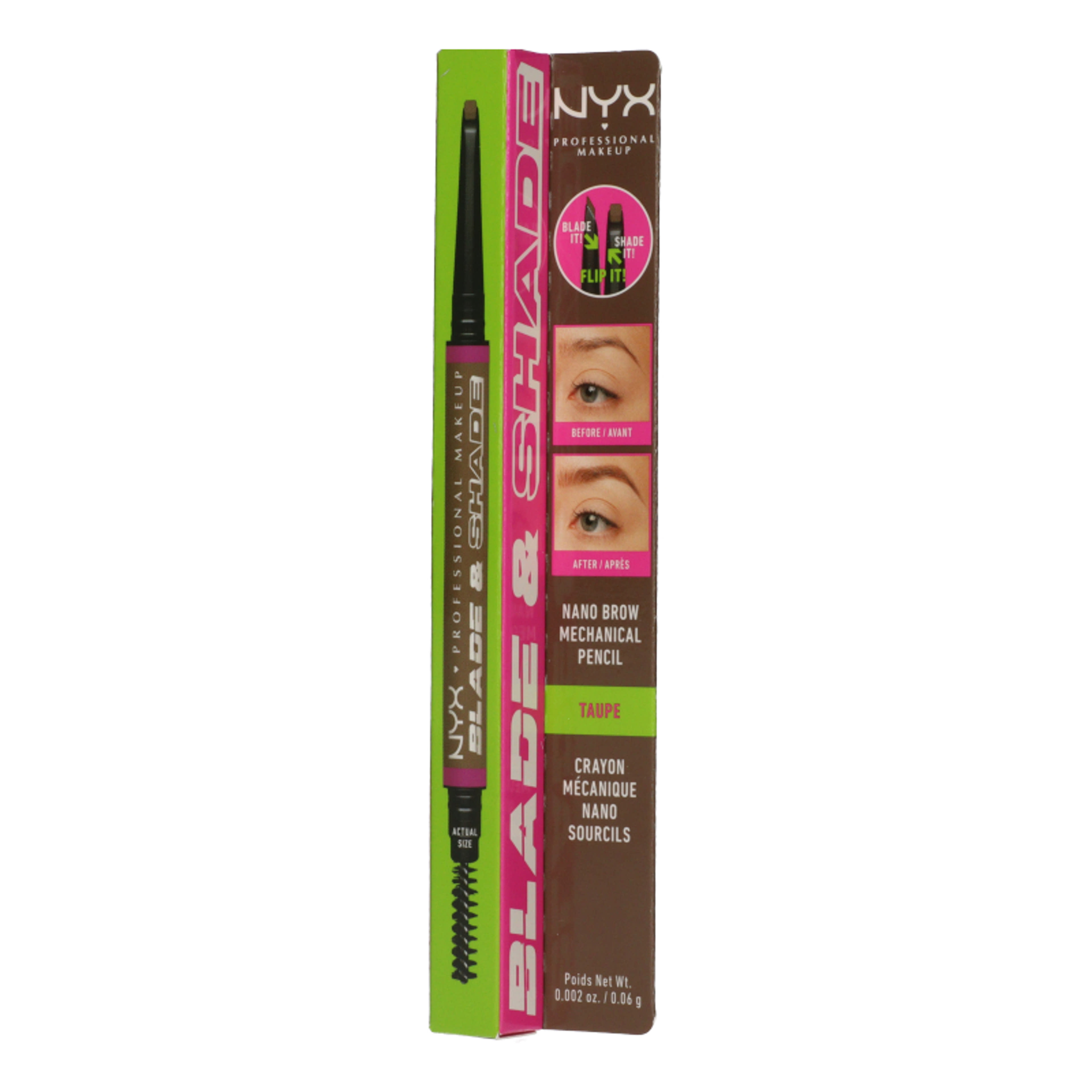 NYX Professional Makeup Blade&Shade szemöldökceruza duo /Taupe - 1 db-2