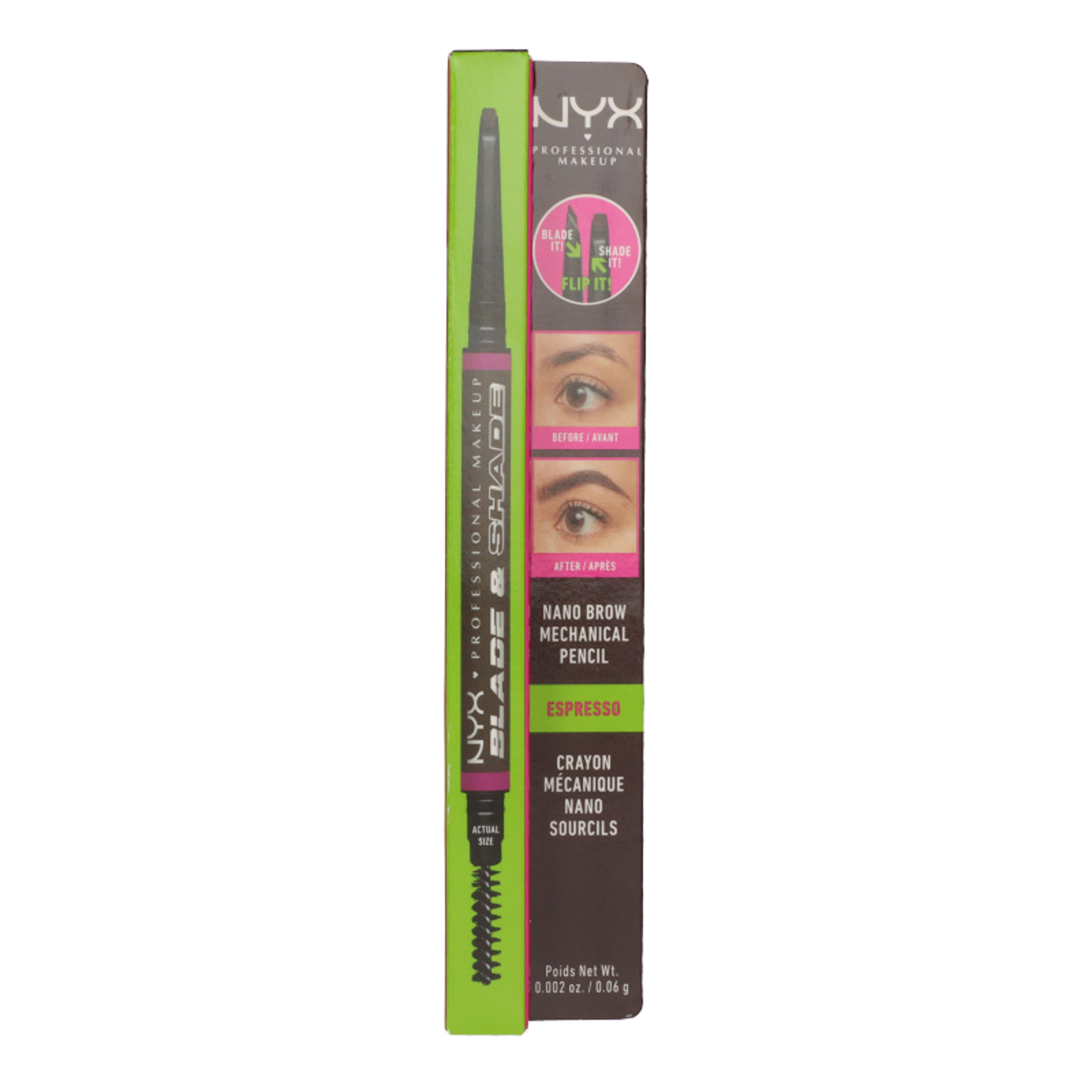 NYX Professional Makeup Blade&Shade szemöldökceruza duo /Espresso - 1 db-1