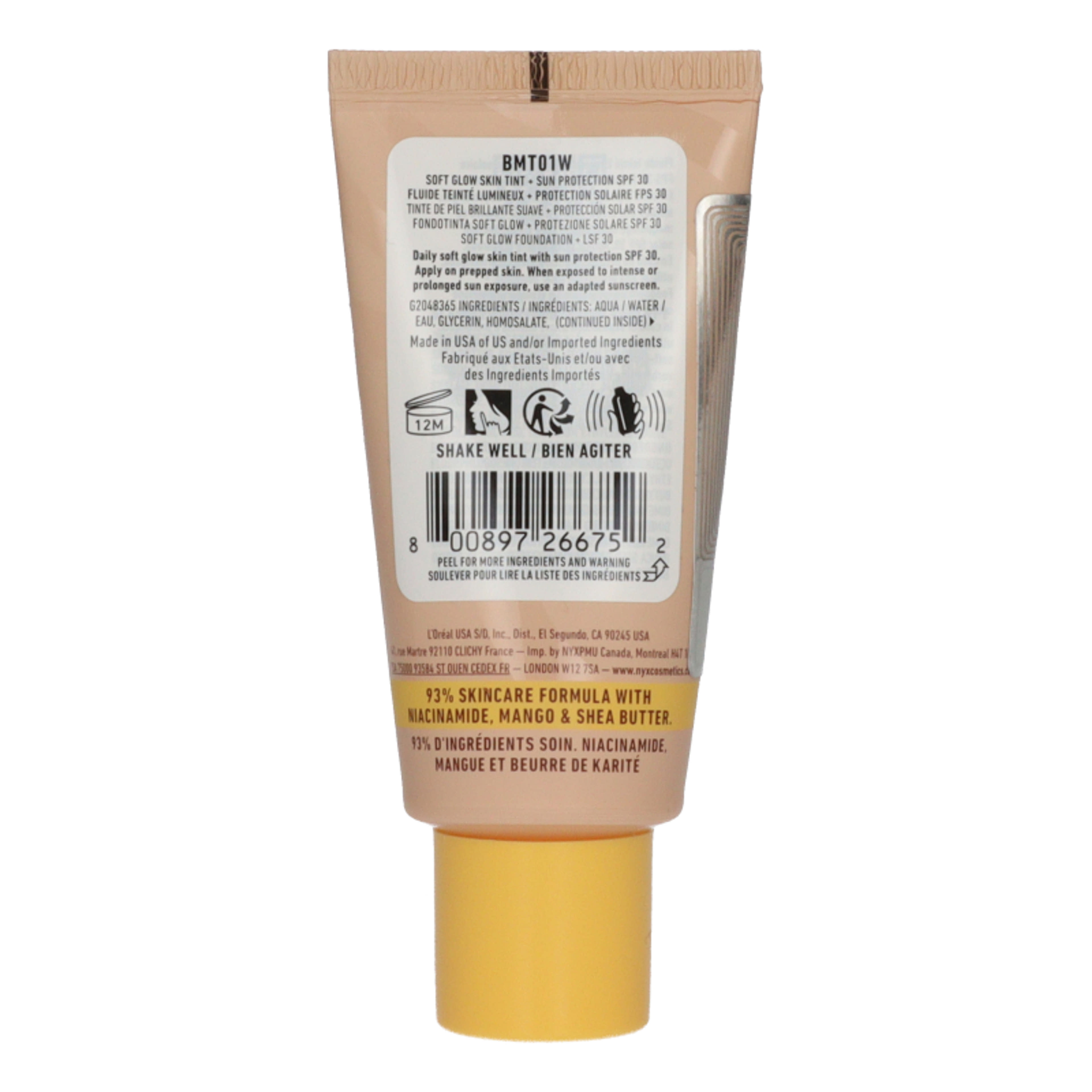 NYX Professional Makeup Buttermelt alapozó SPF30 /Whipped Butta - 1 db-3