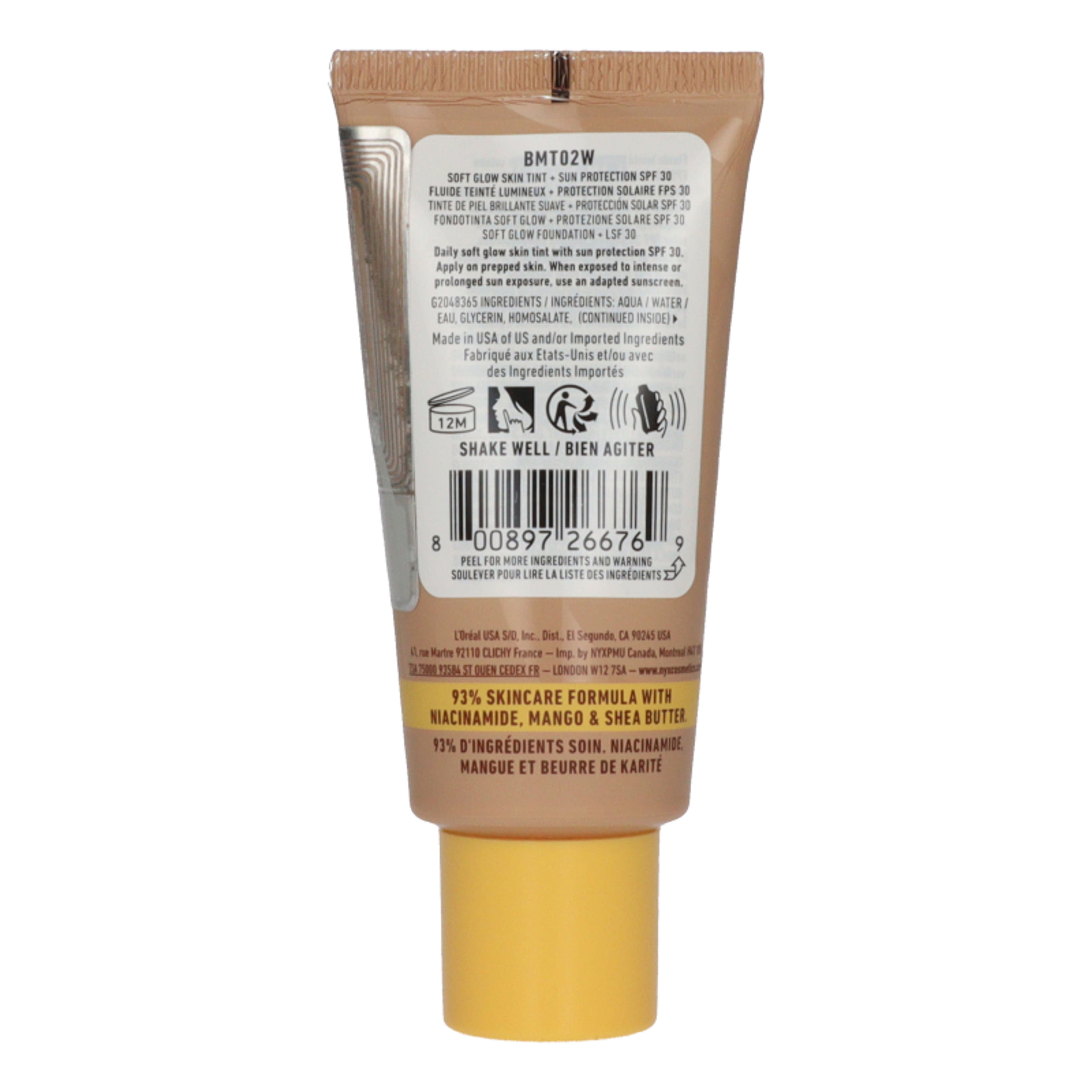 NYX Professional Makeup Buttermelt alapozó SPF30 /Vanilla Butta - 1 db-3