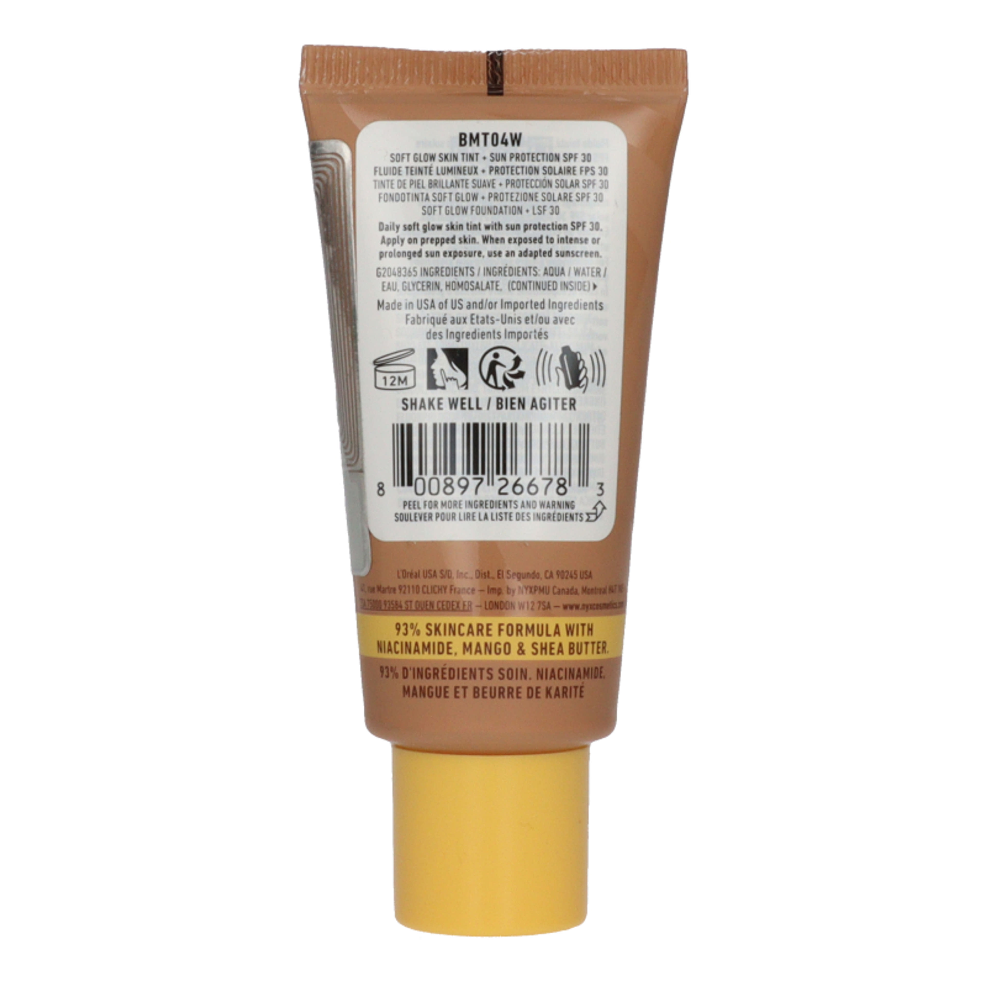 NYX Professional Makeup Buttermelt alapozó SPF30 /Almond Butta - 1 db-3