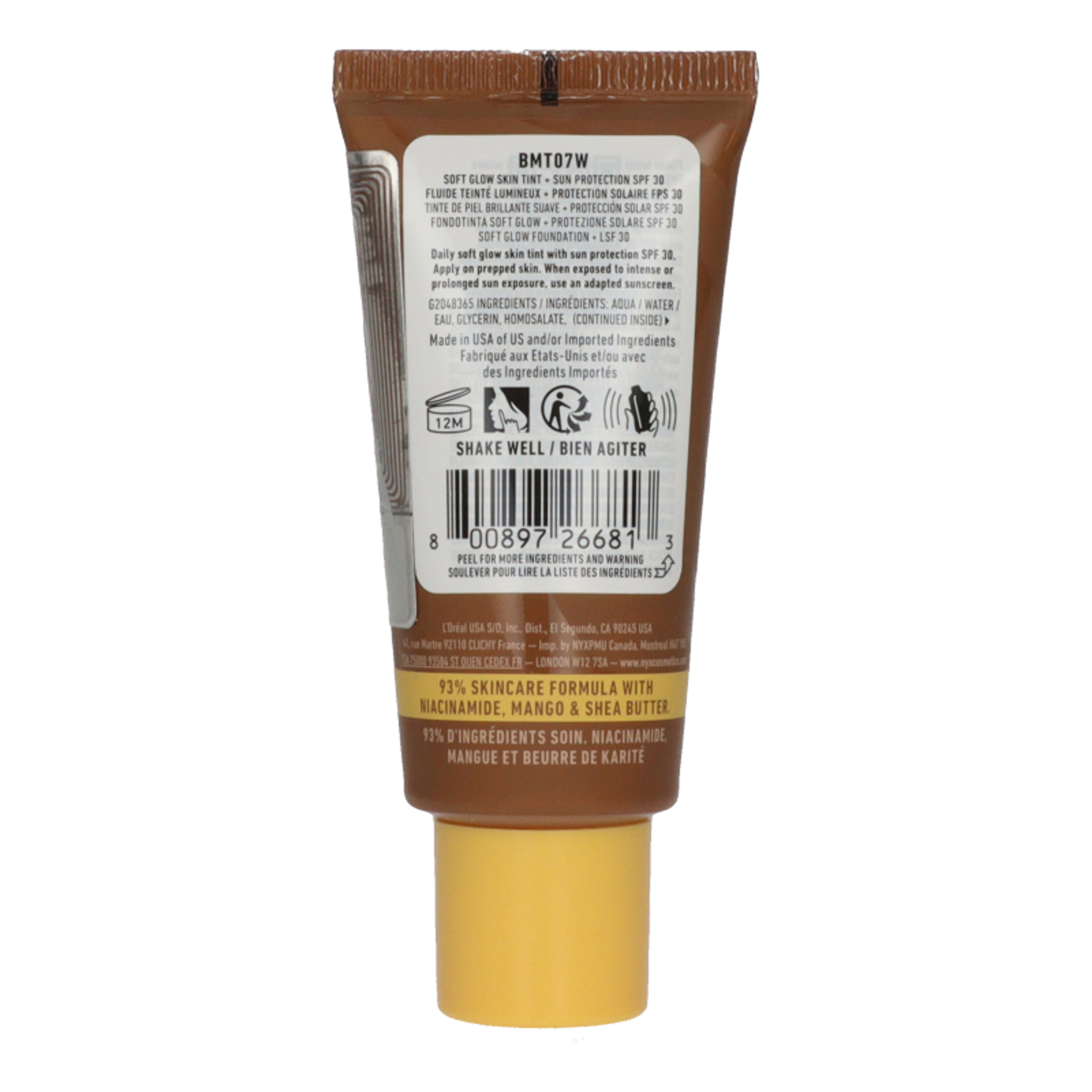 NYX Professional Makeup Buttermelt alapozó SPF30 /Toffee Butta - 1 db-3