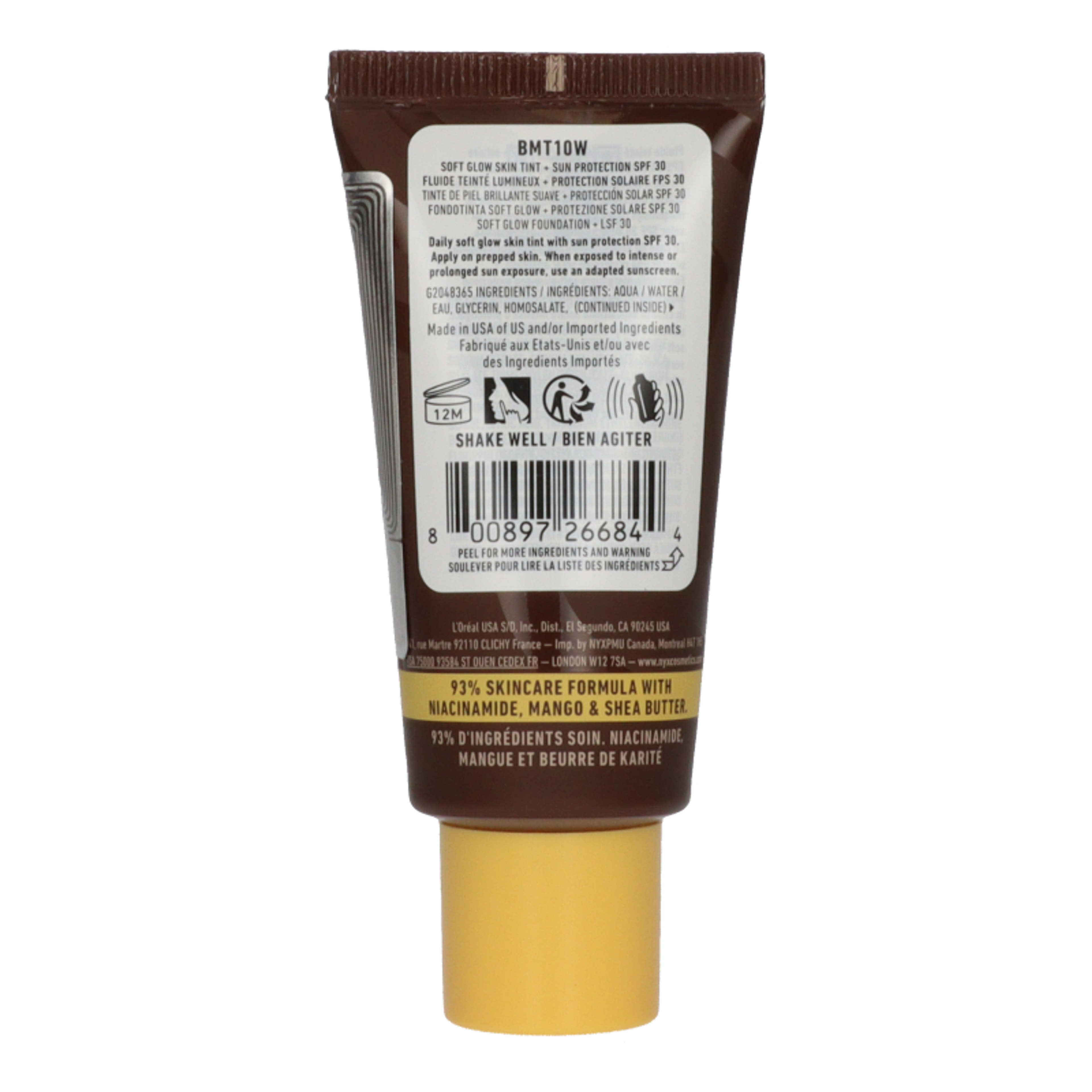 NYX Professional Makeup Buttermelt alapozó SPF30 /Choco Butta - 1 db-3