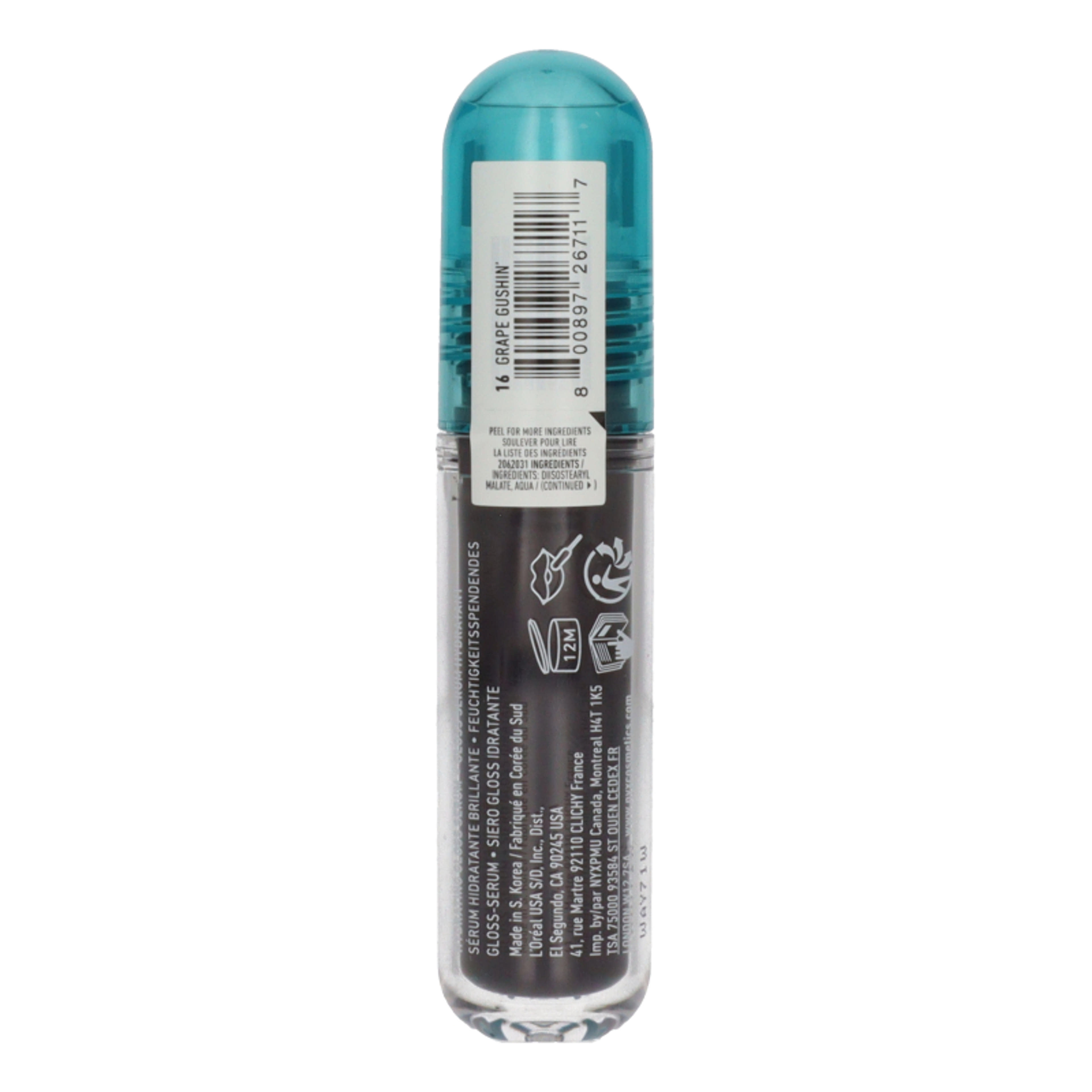NYX Professional Makeup I.V Hydrating Lip Gloss Statin ajakfény /Grape Gushin'  - 1 db-2