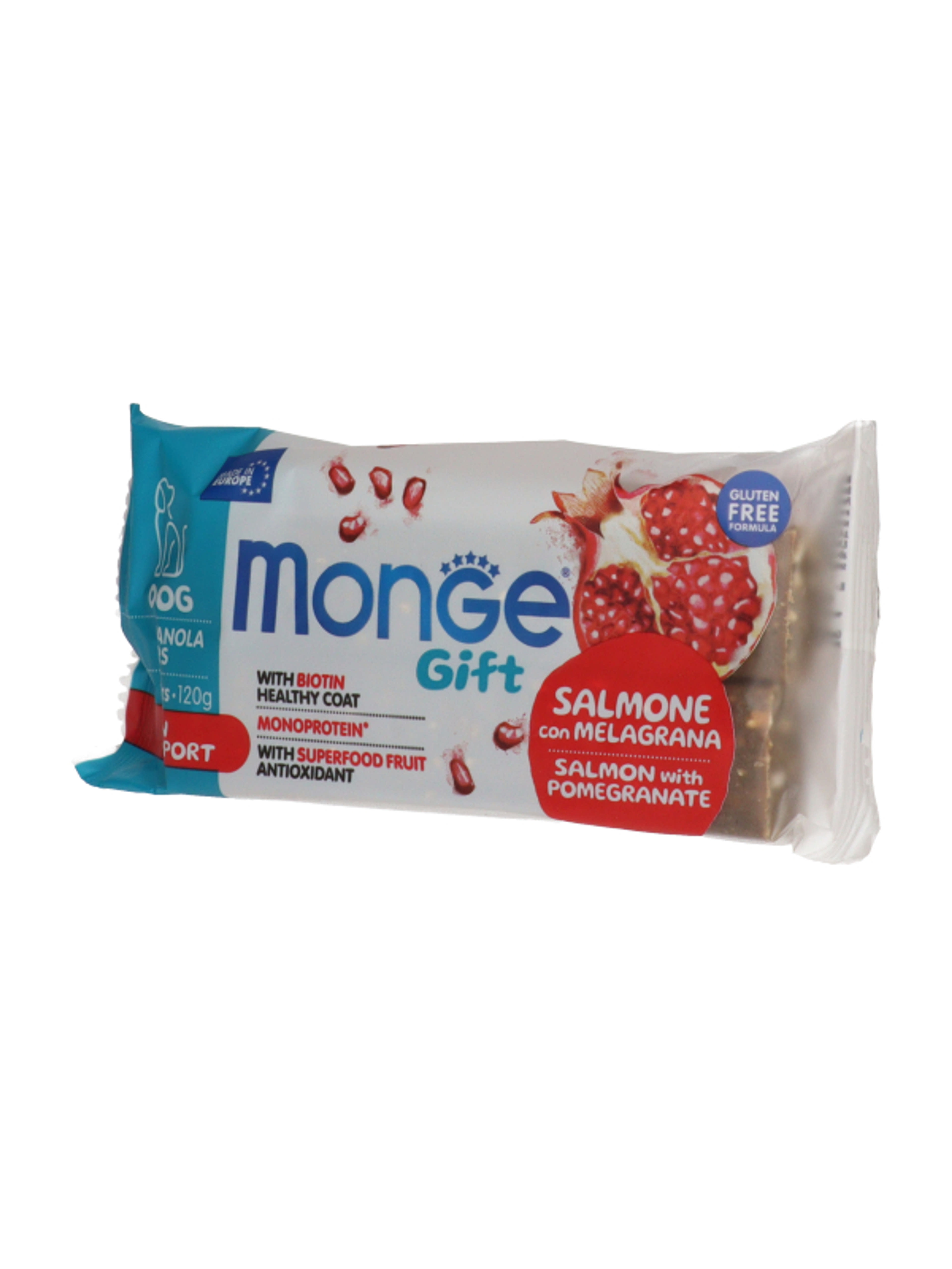 Monge Fruit Bar Skin Support jutalomfalat kutyáknak lazaccal és gránátalmával - 120 g-2