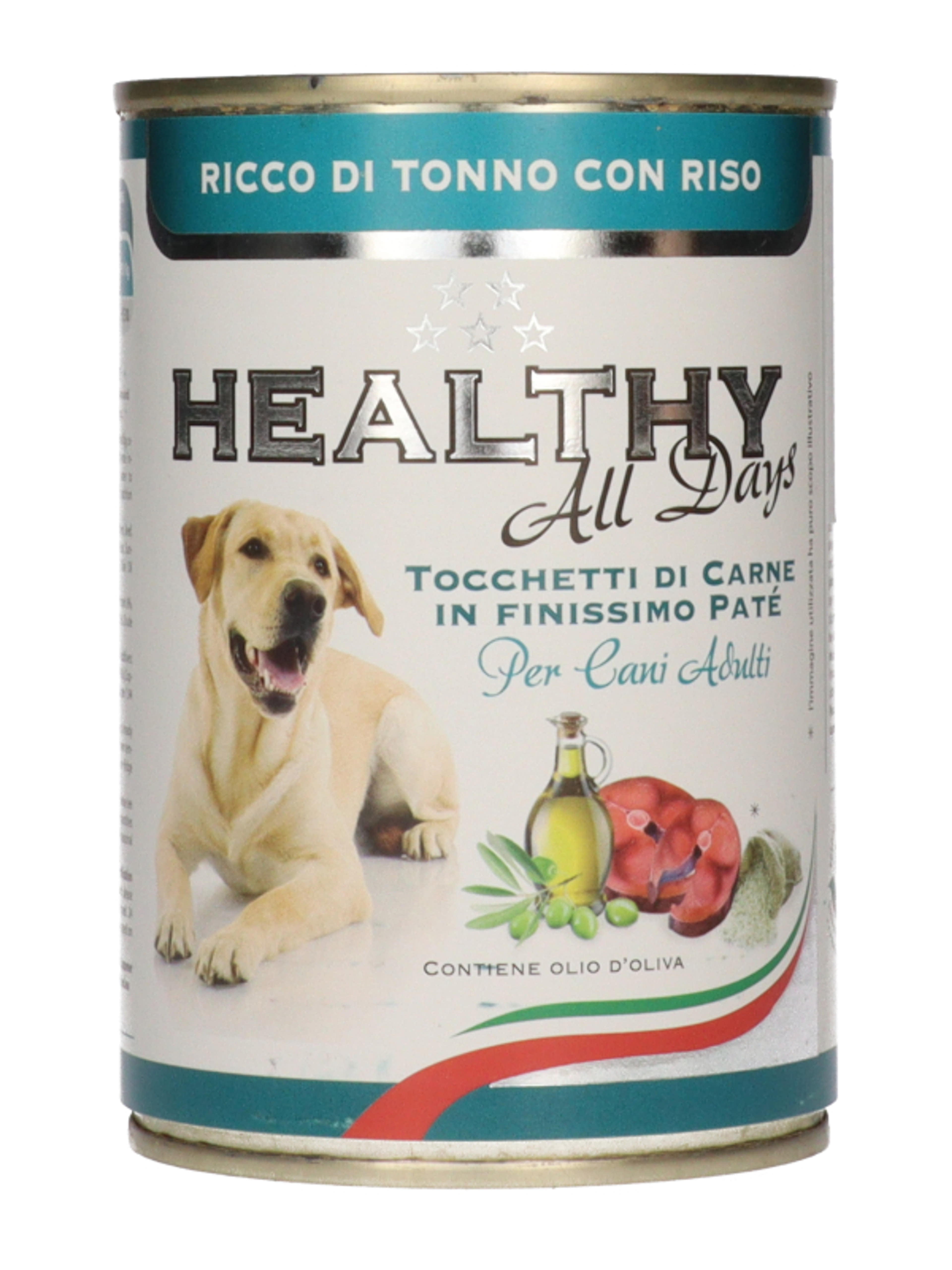 Healthy All Days konzerv kutyáknak tonhallal és rizzsel - 400 g
