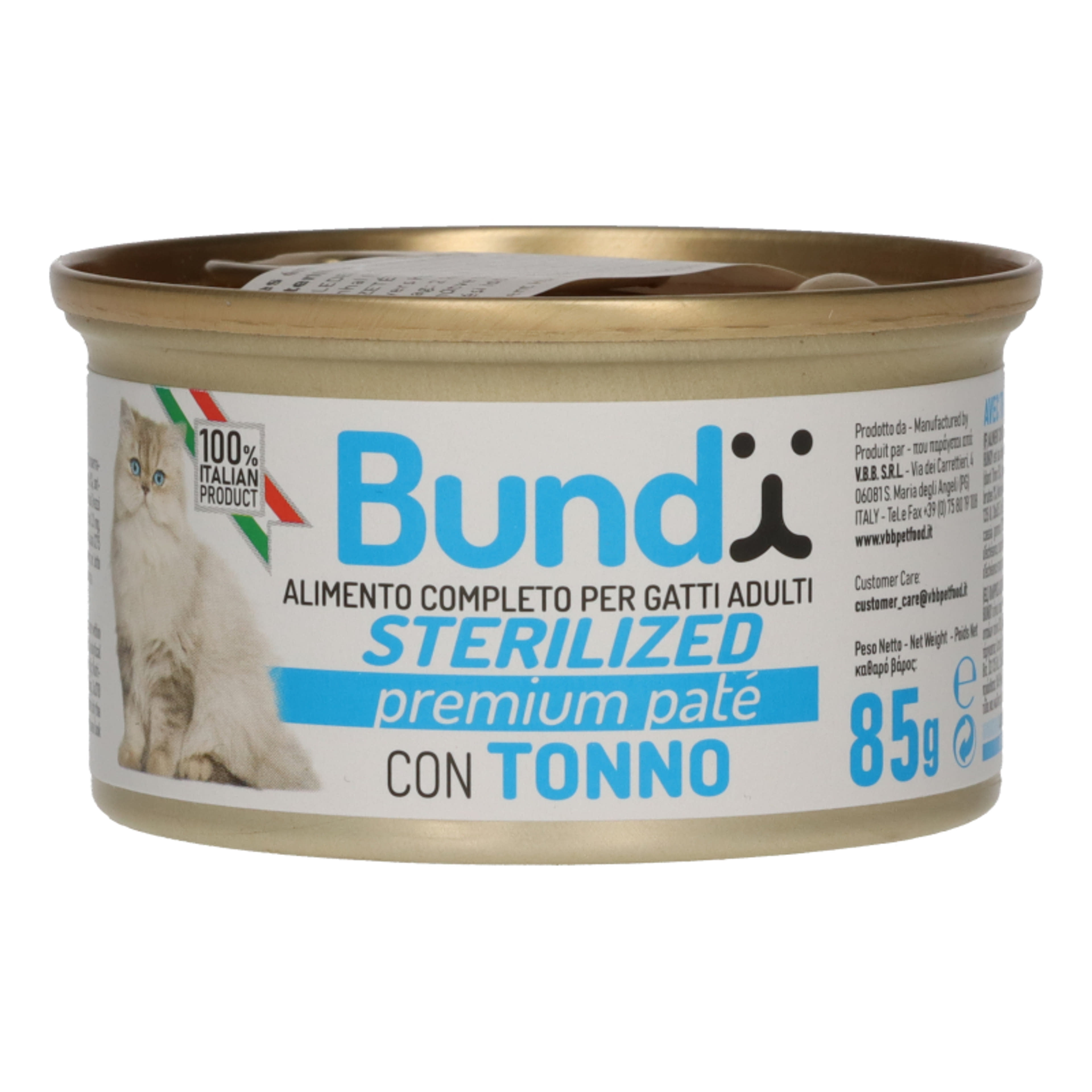 Bundy teljes értékű steril macska konzerv tonhallal - 85 g-1