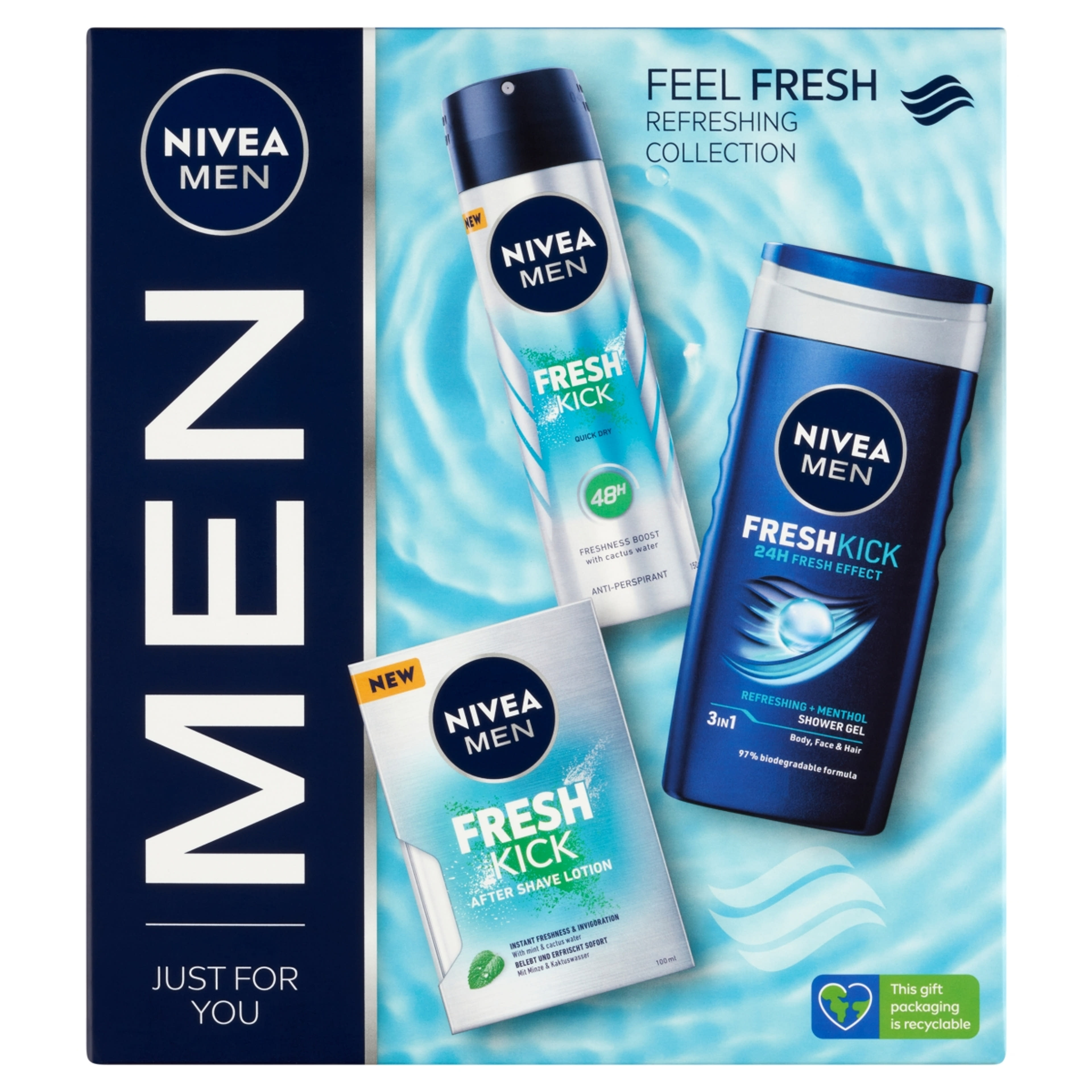 Nivea Men Feel Fresh ajándékcsomag - 1 db