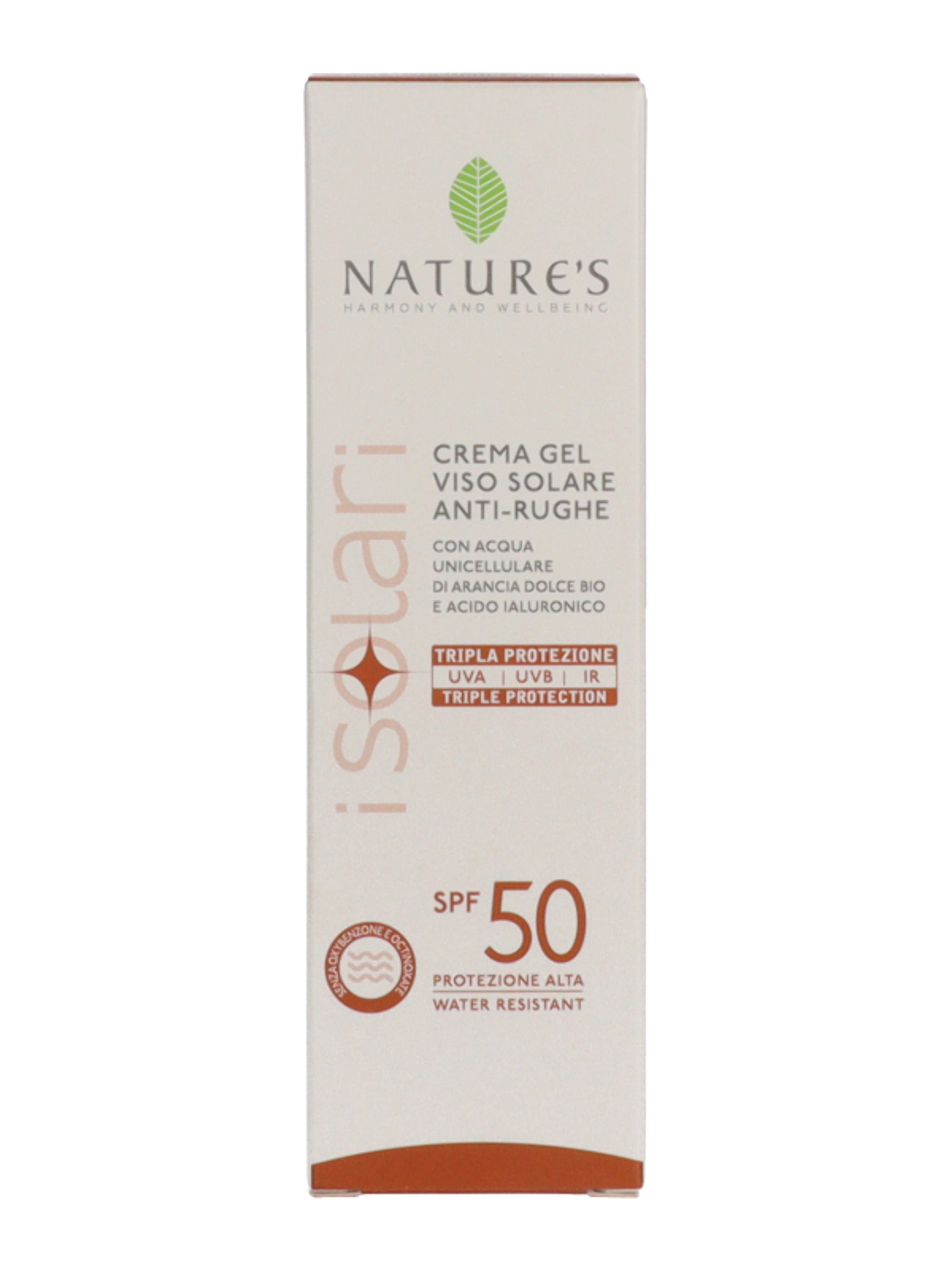 Nature's Isolari Anti-pigment napvédő gélkrém arcra F50+ - 50 ml