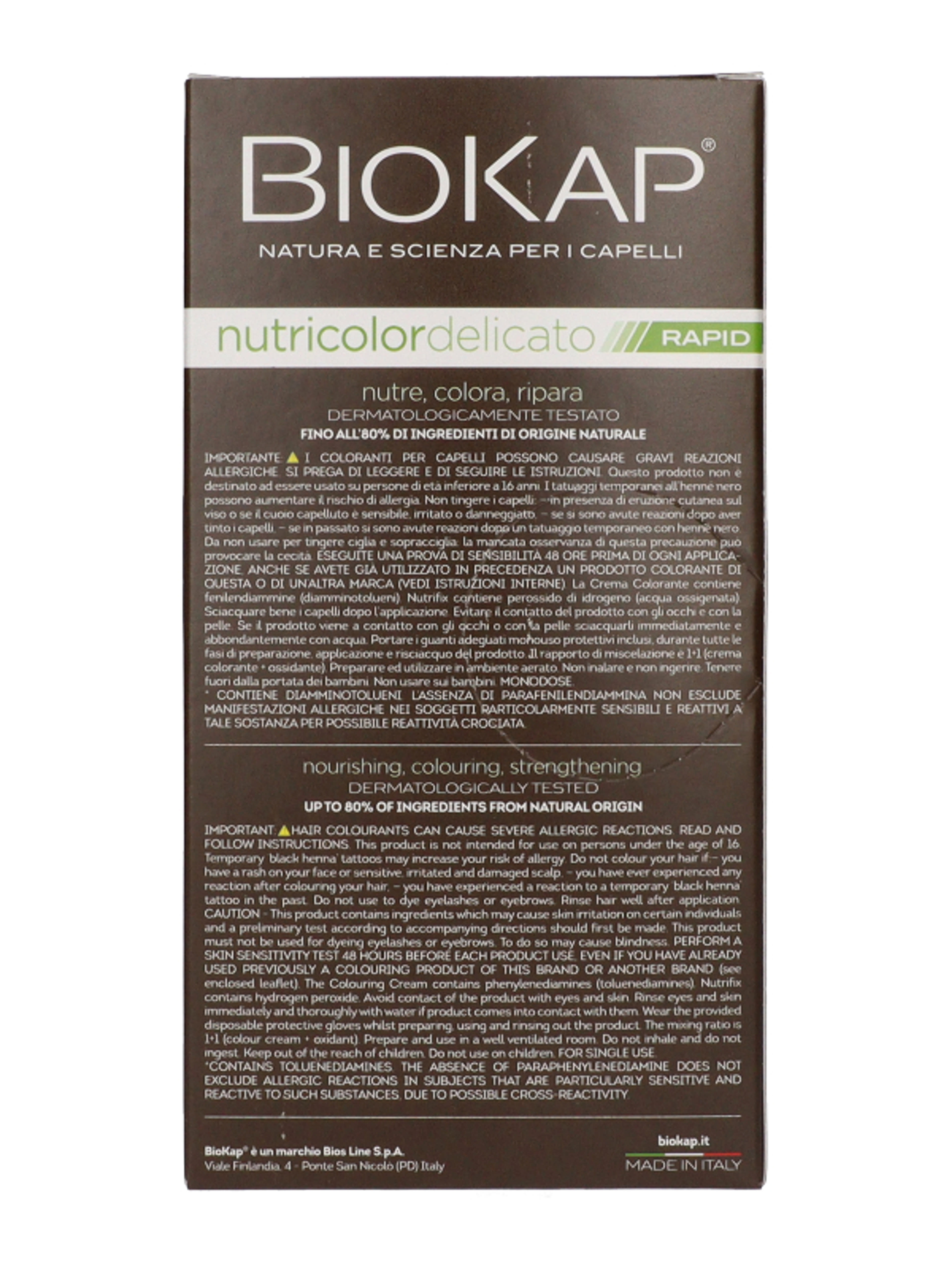 Biokap Nutricolor Rapid tartós hajfesték /5.34 Honey Chestnut - 1 db-3