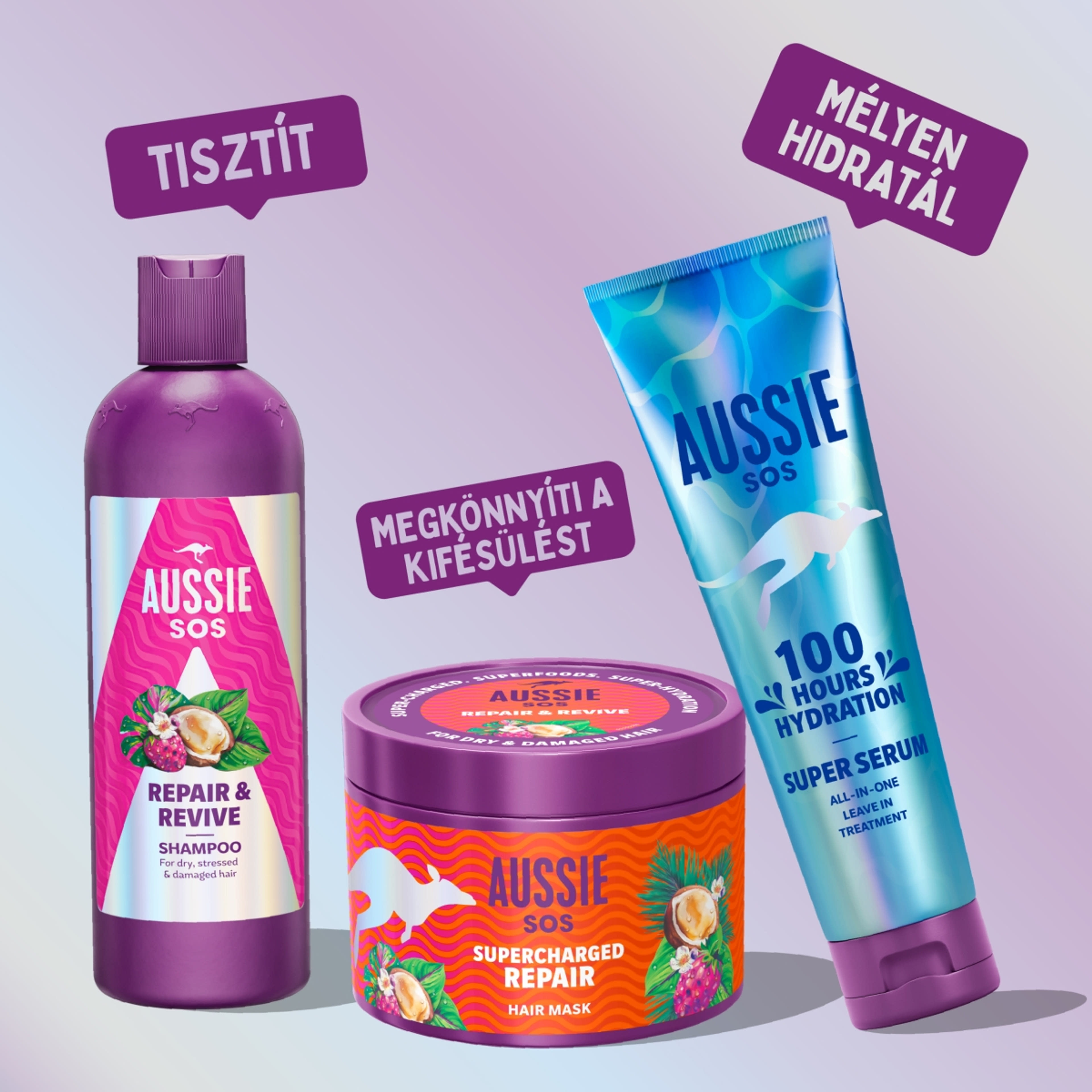 Aussie SOS Repair Masque Intensive hajpakolás - 500 ml-4