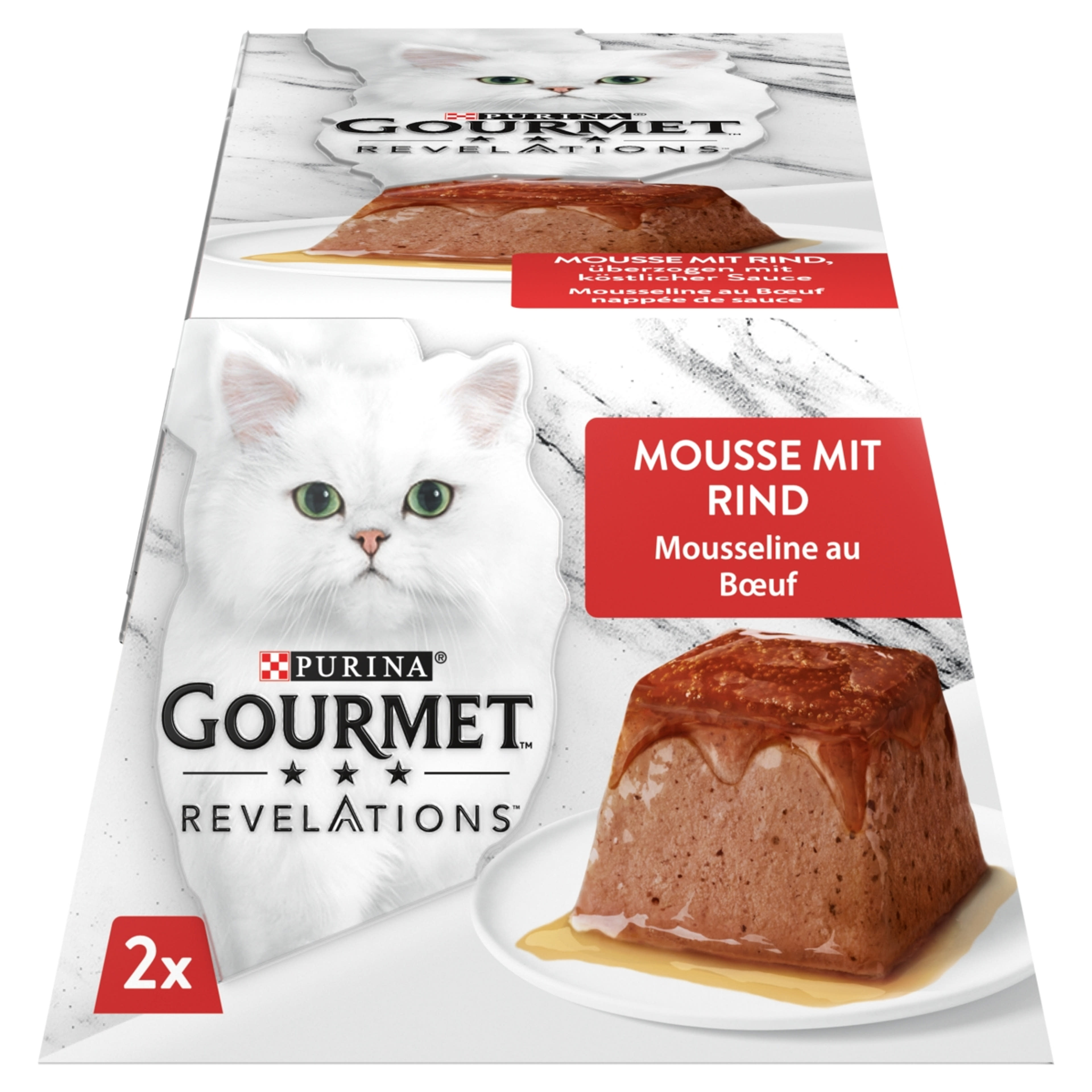 Purina Gourmet Revelations pástétom marhával és szósszal nedves macskaeledel 2 x 57 g - 114 g-1