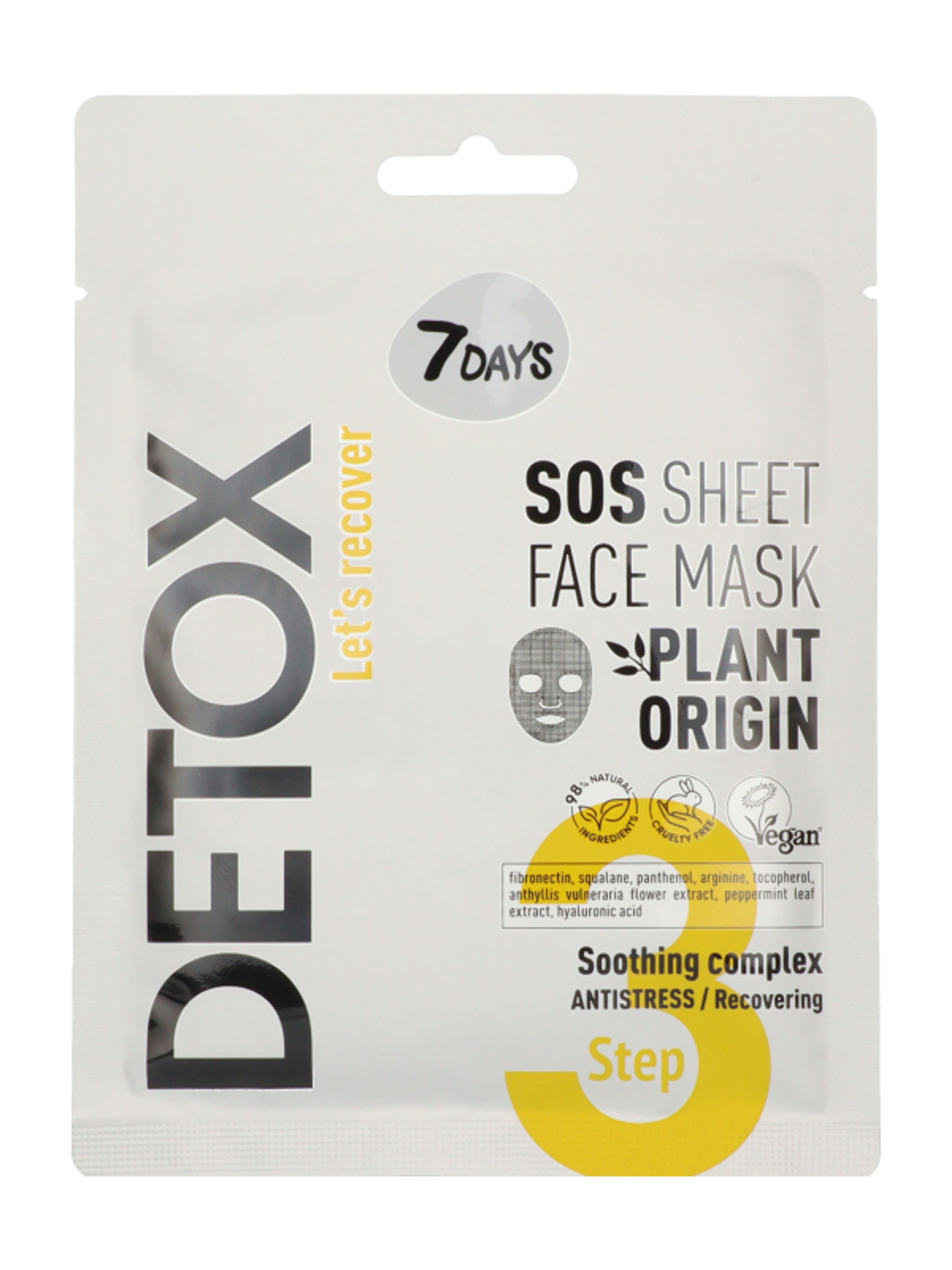 7Days Detox SOS nyugtató arcmaszk - 25 g