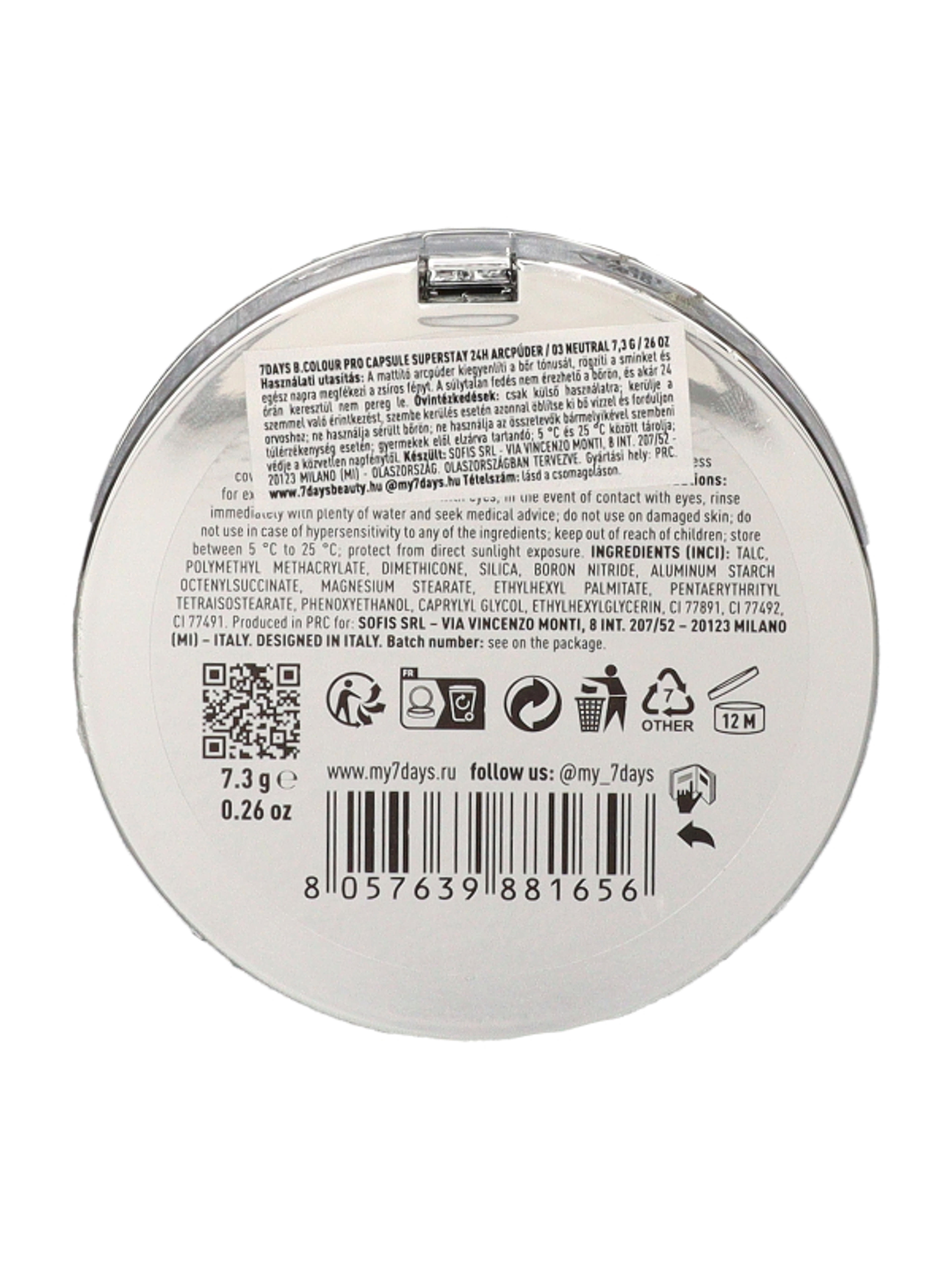 B.Colour Professional Capsule Super Stay 24H púder /03 - 1 db-3