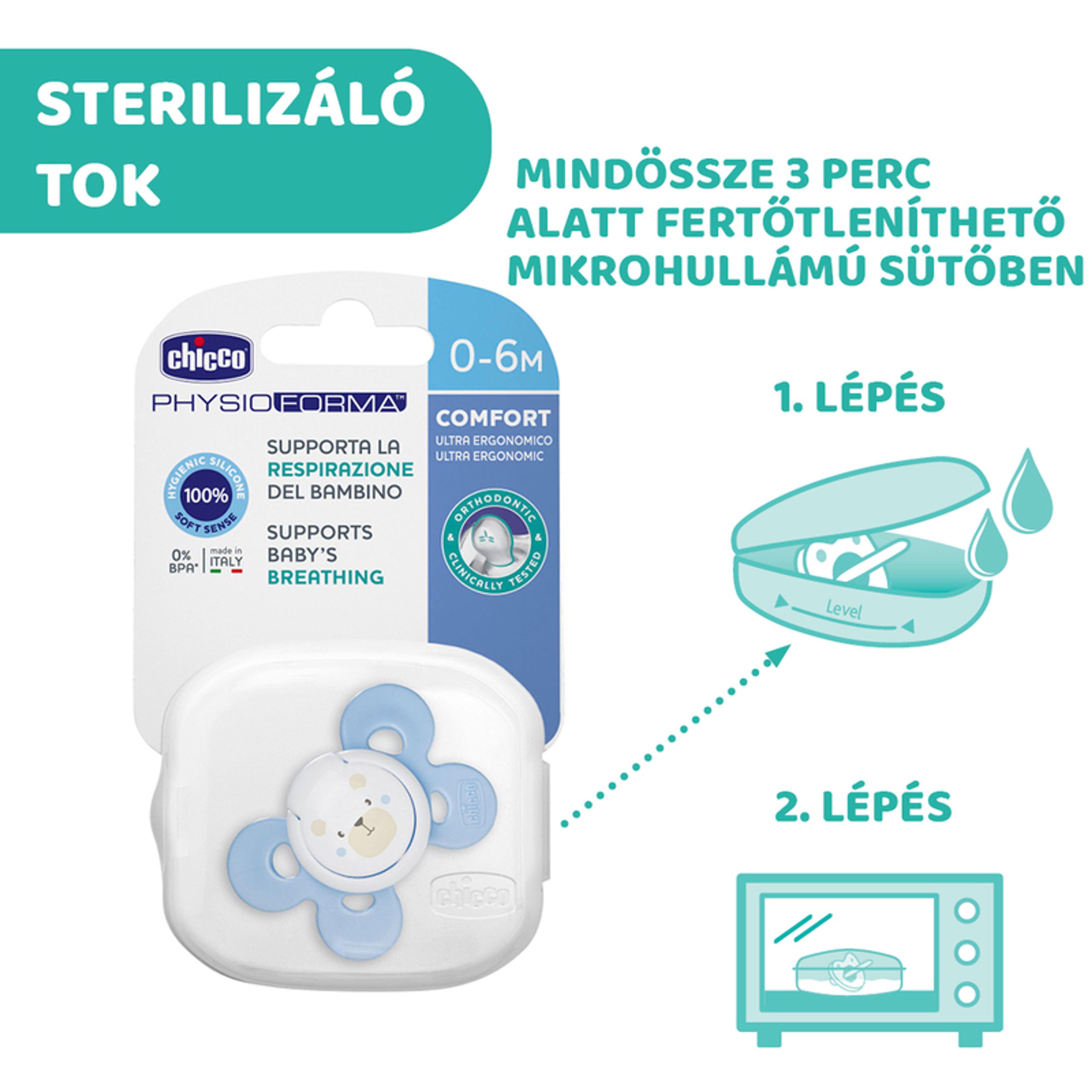 Chicco Physio Comfort Szilikon Cumi - 1 db-5