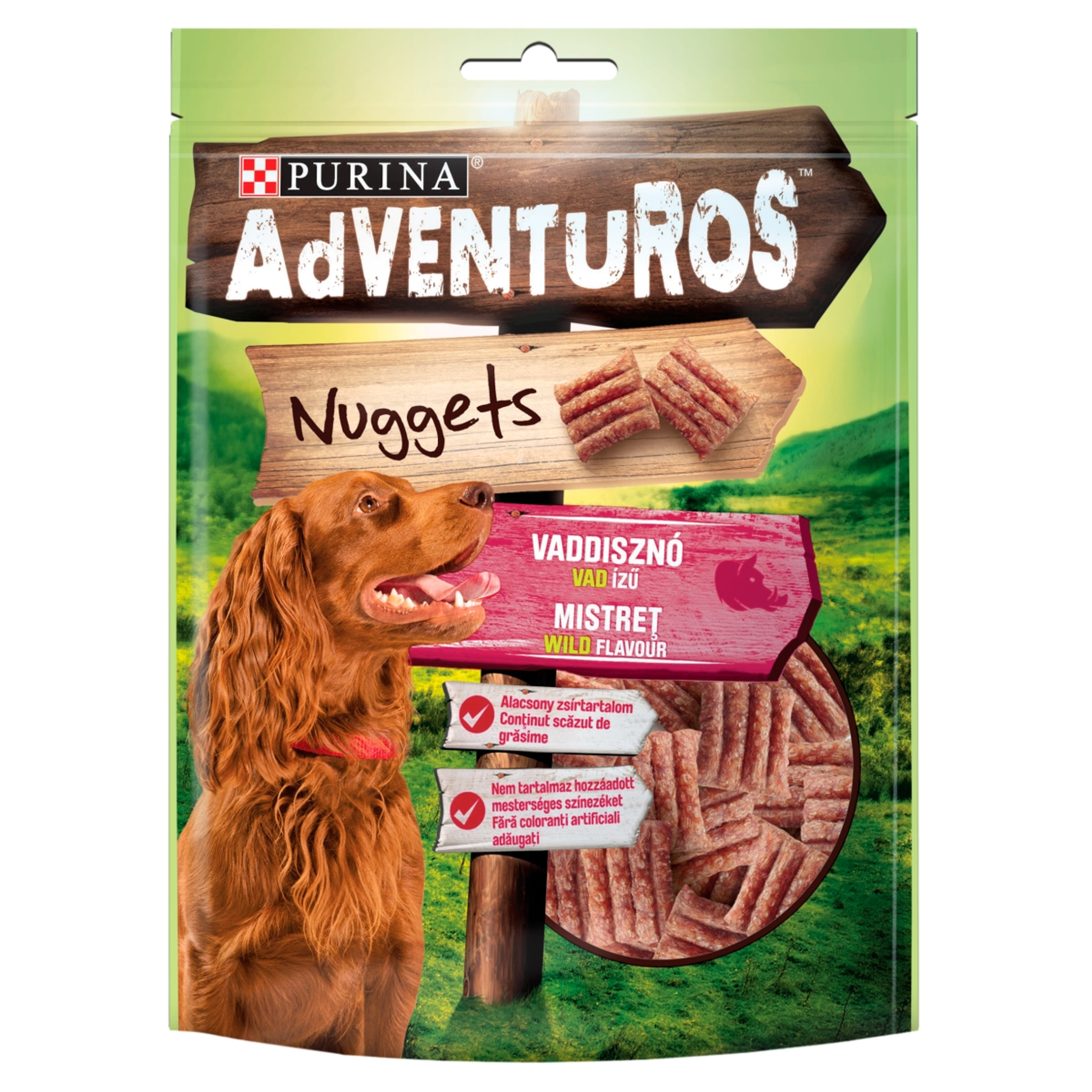 Purina Adventuros Nuggets jutalomfalat kutyáknak, vaddisznó, vad ízű - 90 g-1
