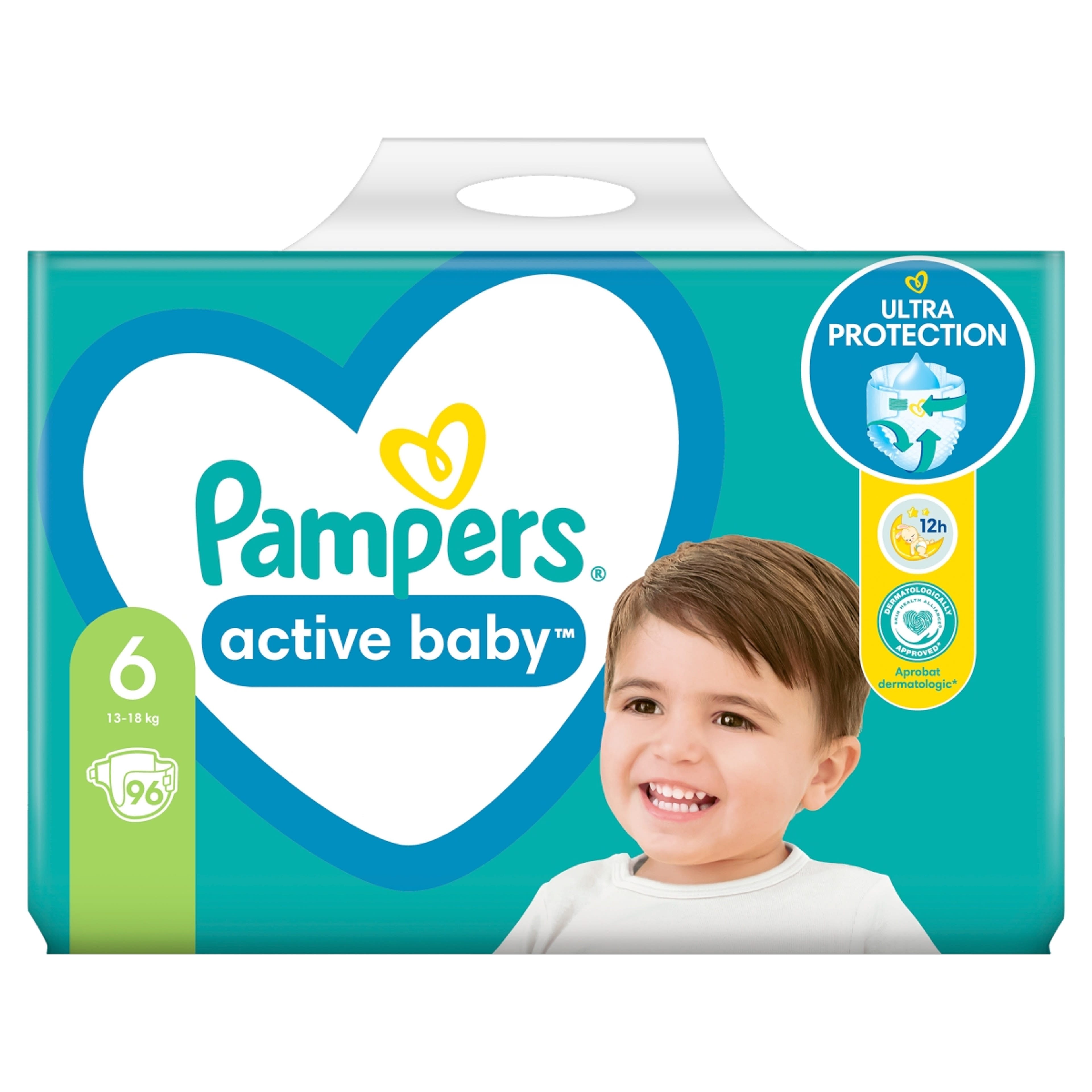 Pampers active baby mega pack+ 6-os 13-18kg - 96 db-1