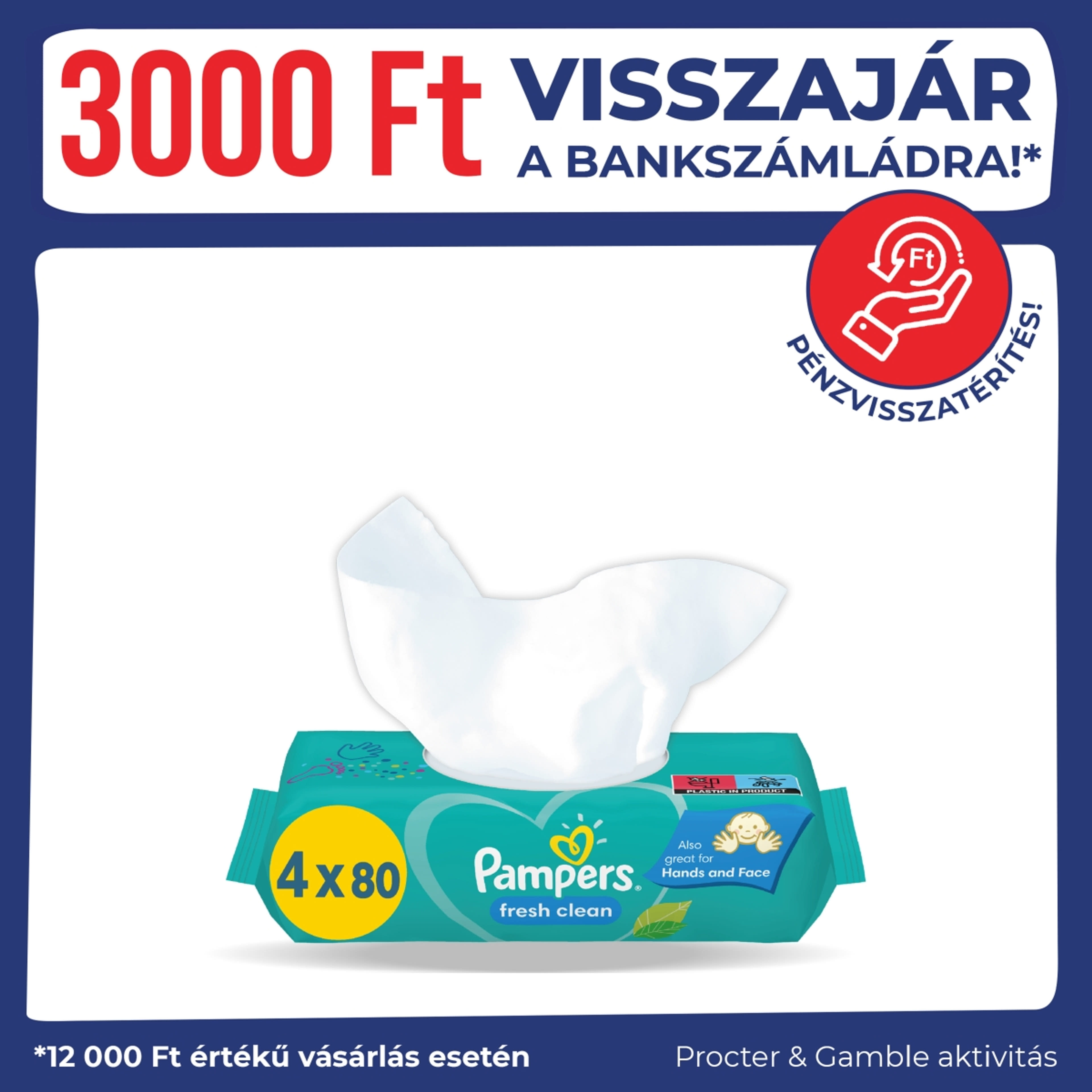 Pampers törlőkendő fresh clean (4x80) - 320 db