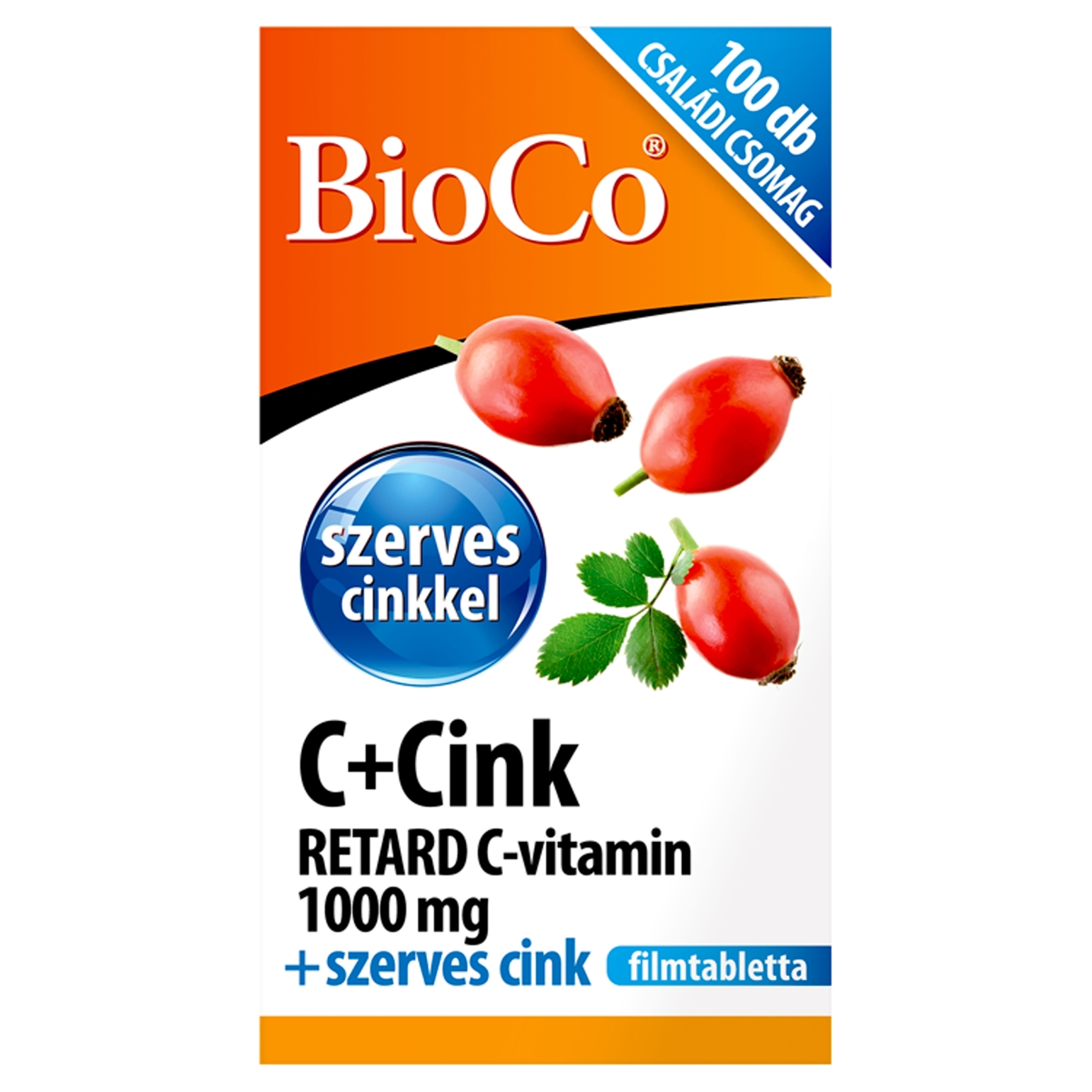 Bioco C+cink retard C-vitamin 1000 mg filmtabletta - 100 db-1