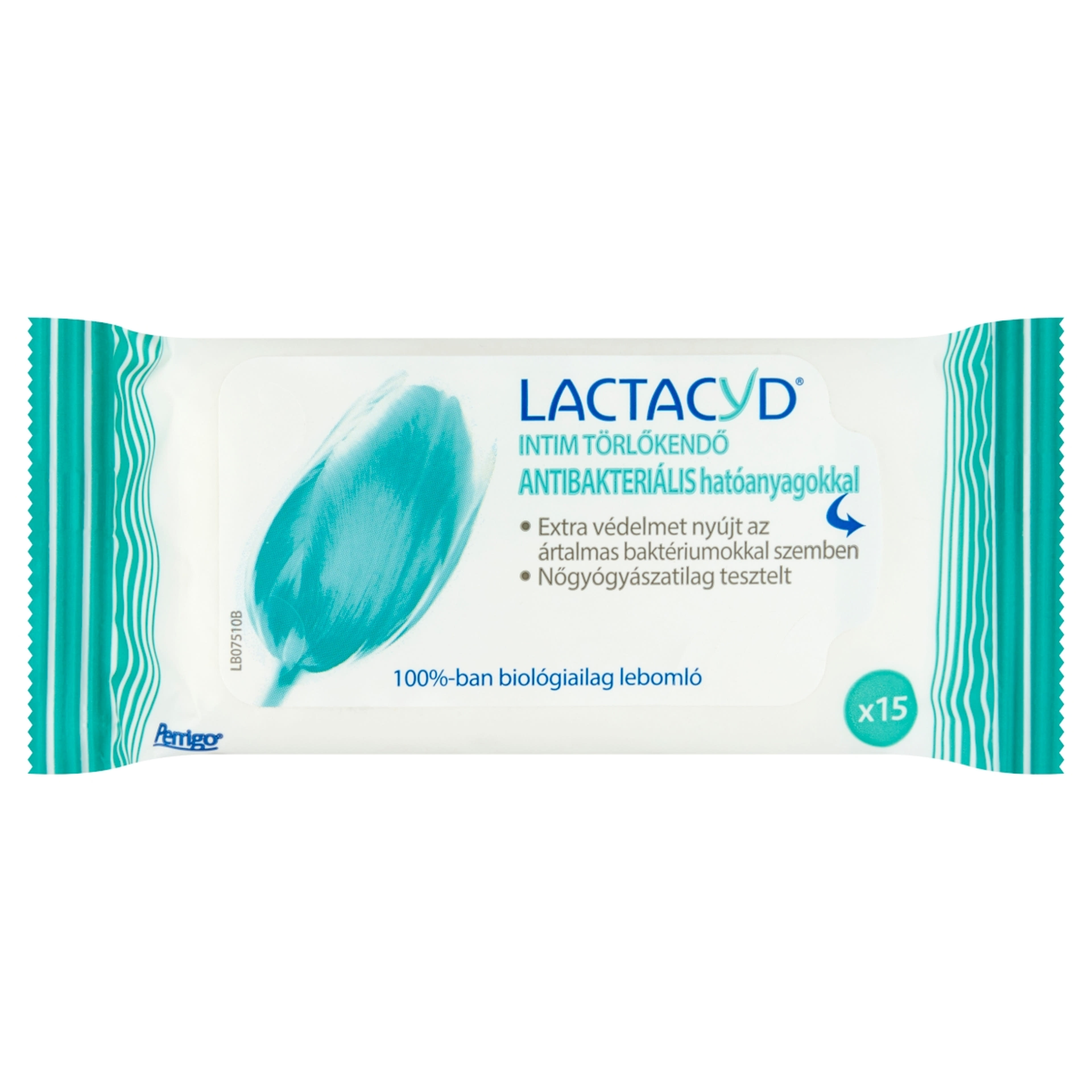 Lactacyd törlőkendő antibakteriális - 15 db