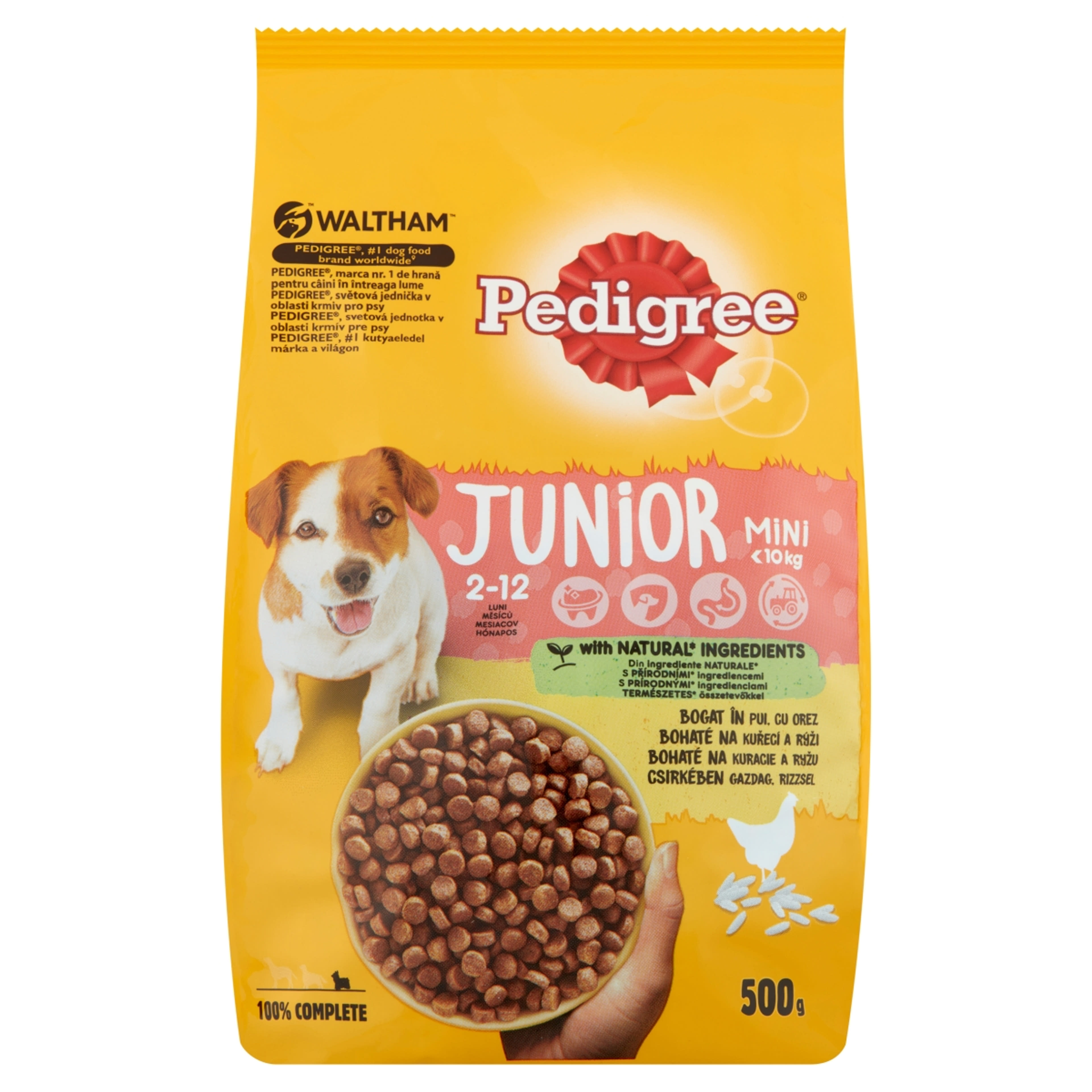 Pedigree Junior szárazeledel kölyök kutyáknak, csirkével és rizzsel, mini - 500 g