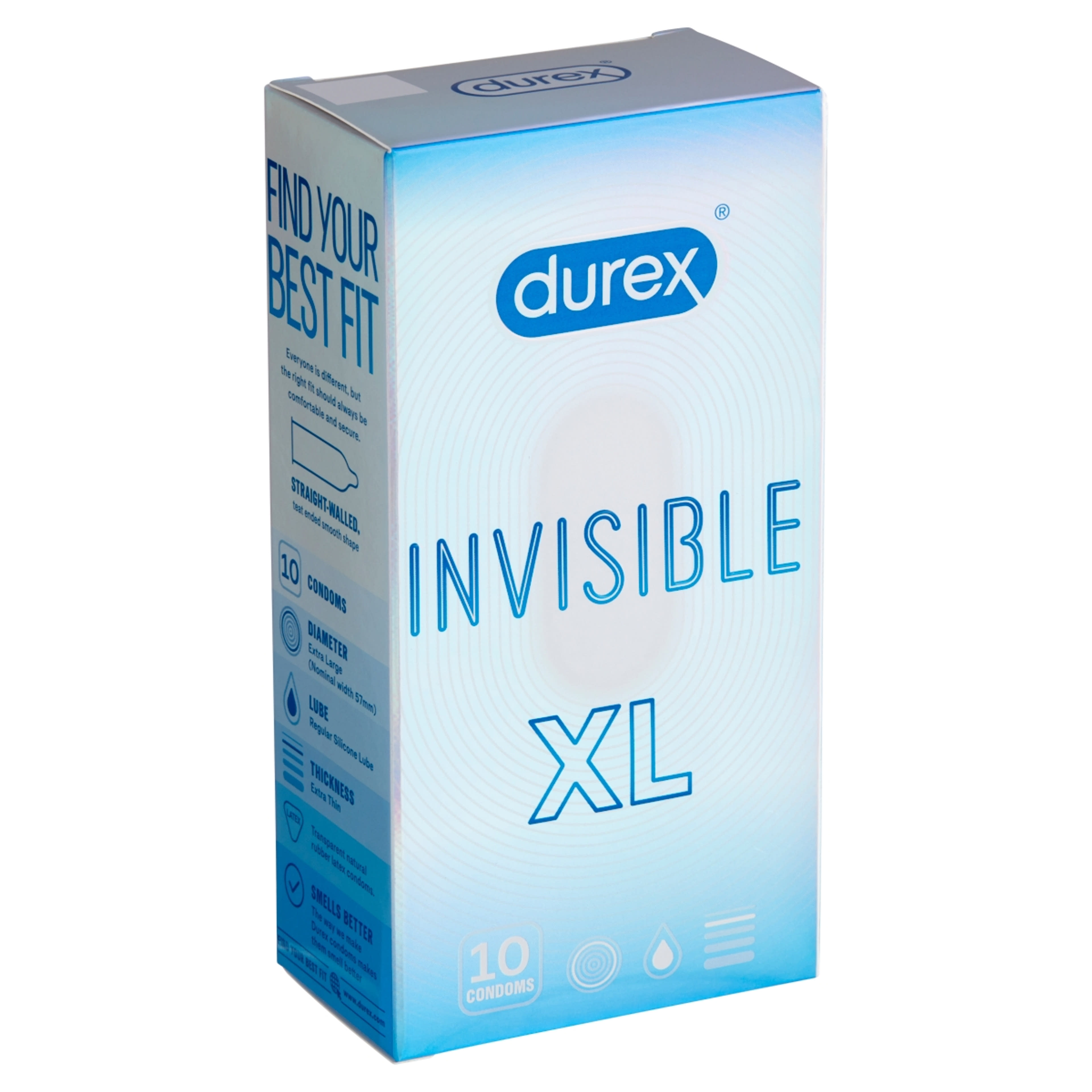 Durex óvszer invisible xl - 10 db-2