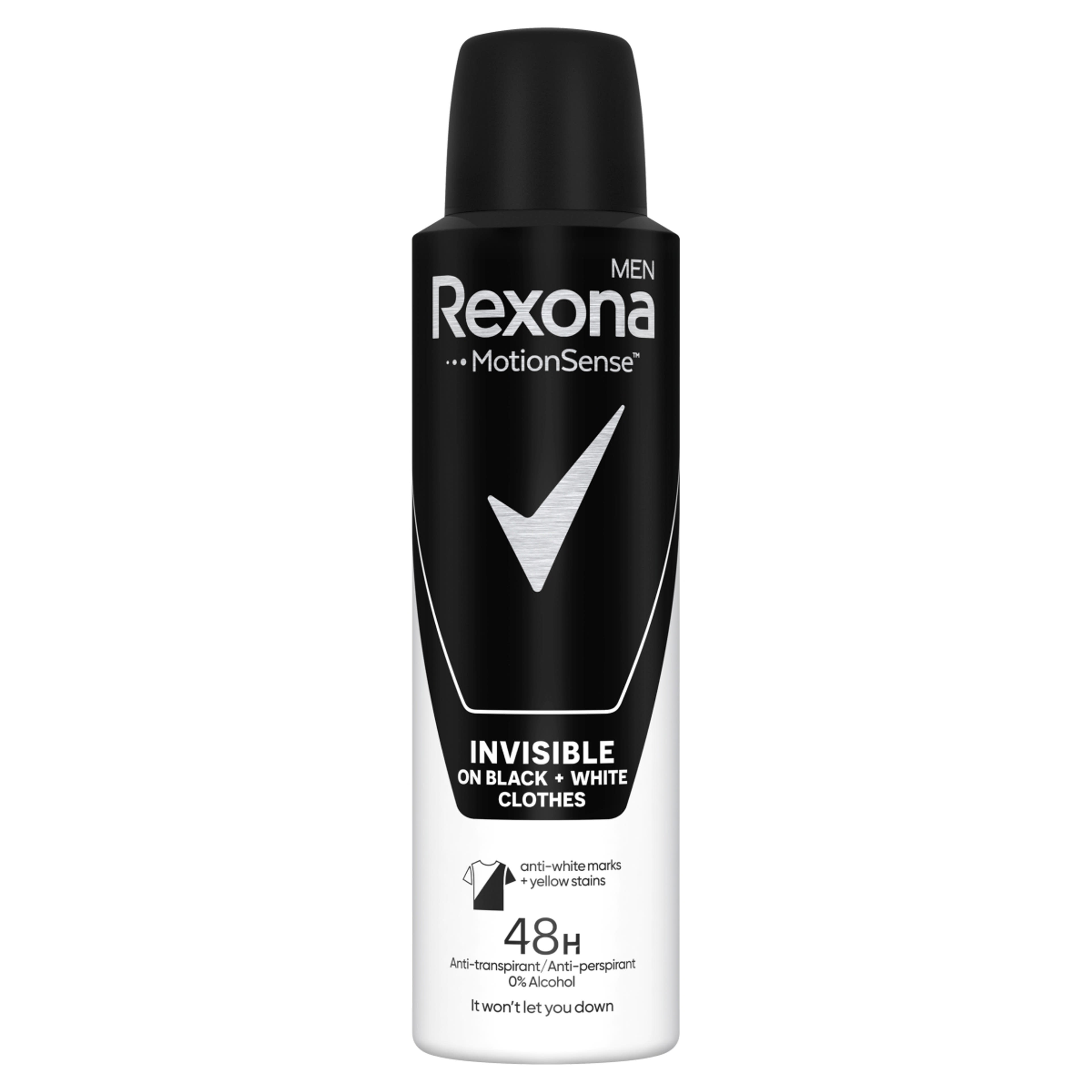 Rexona Men Invisible Black + White 48H férfi izzadásgátló dezodor - 150 ml