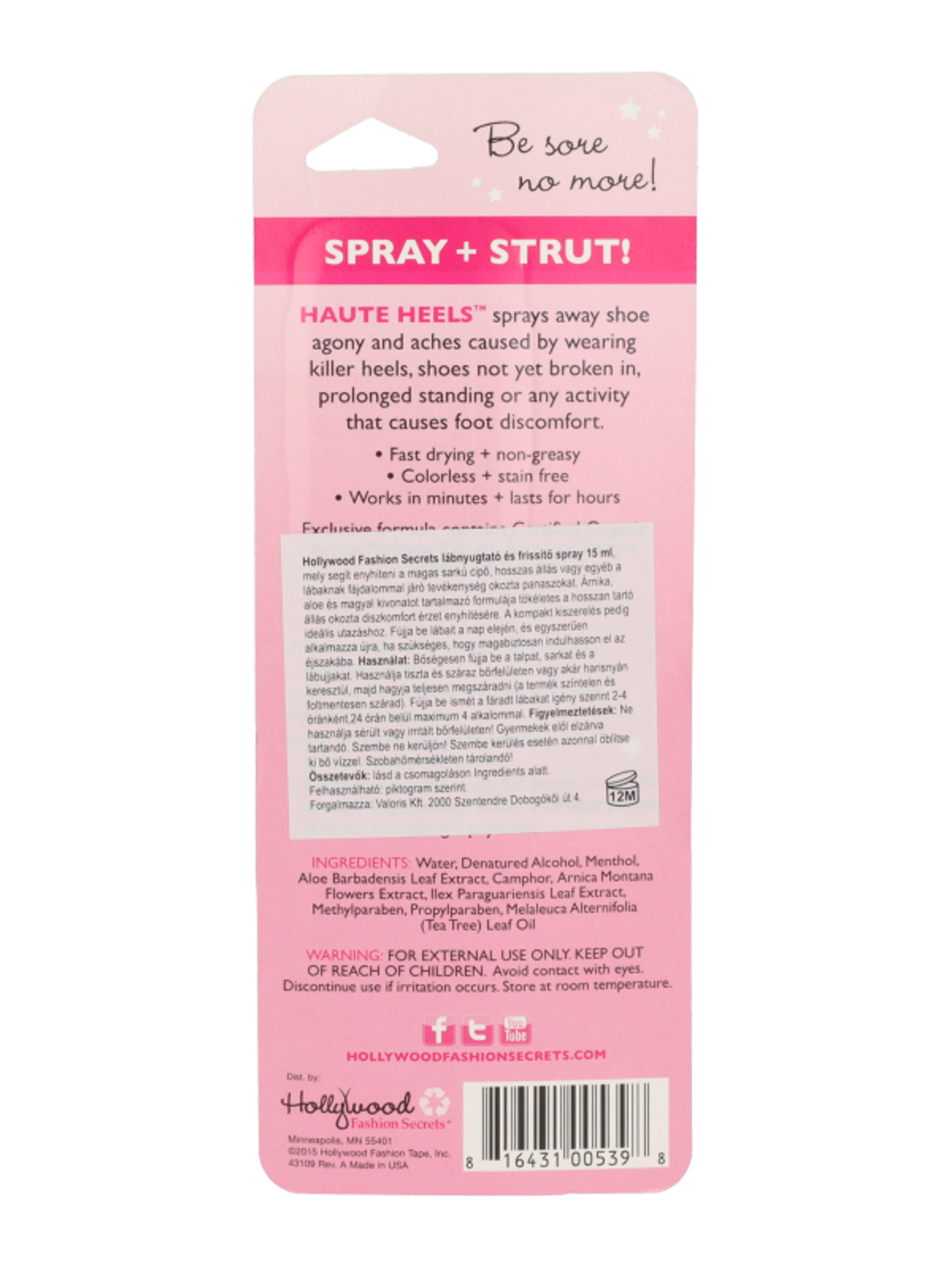 Hollywood lábnyugtató spray - 30 ml-2