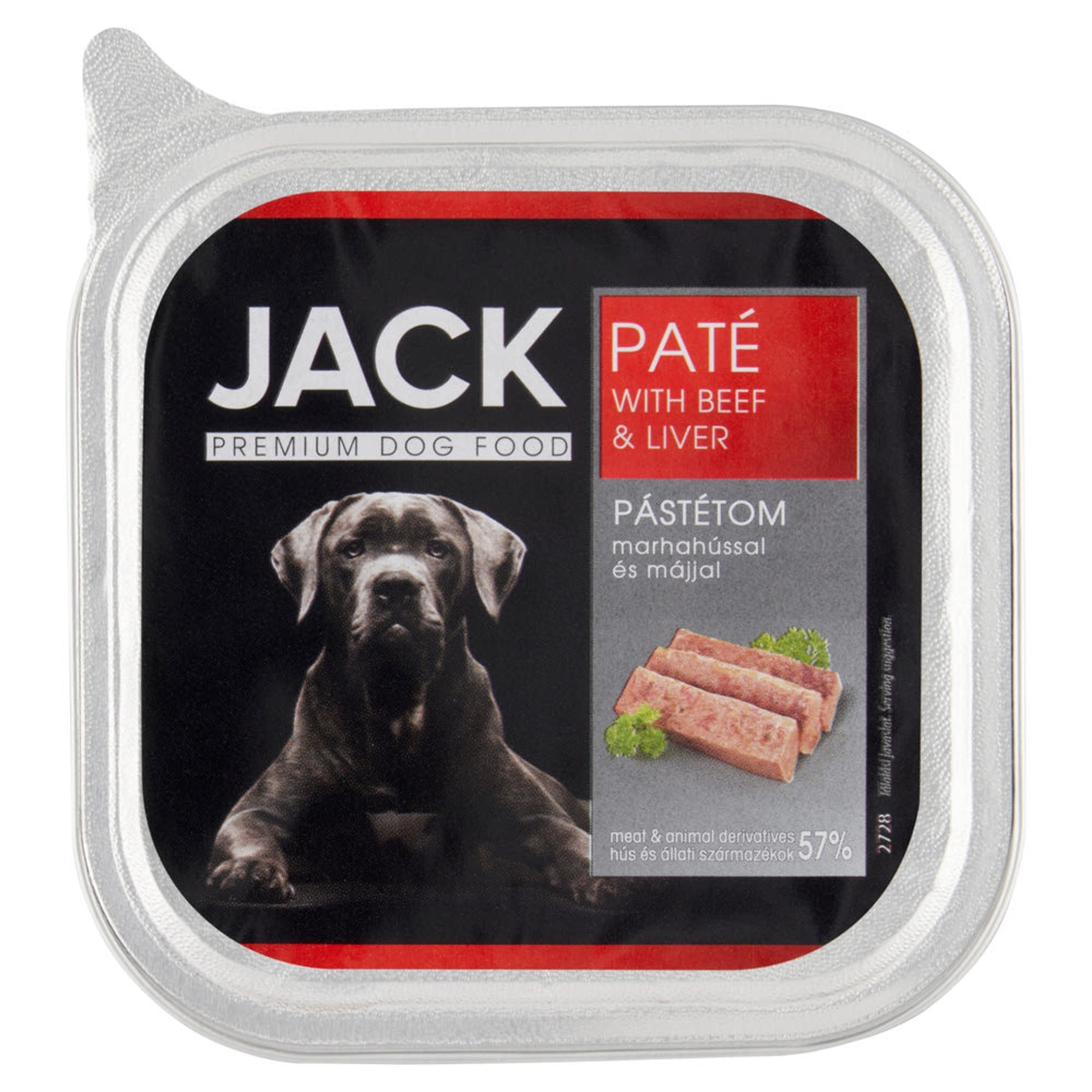 Jack Premium állateledel kutyáknak marhával és májjal - 150 g