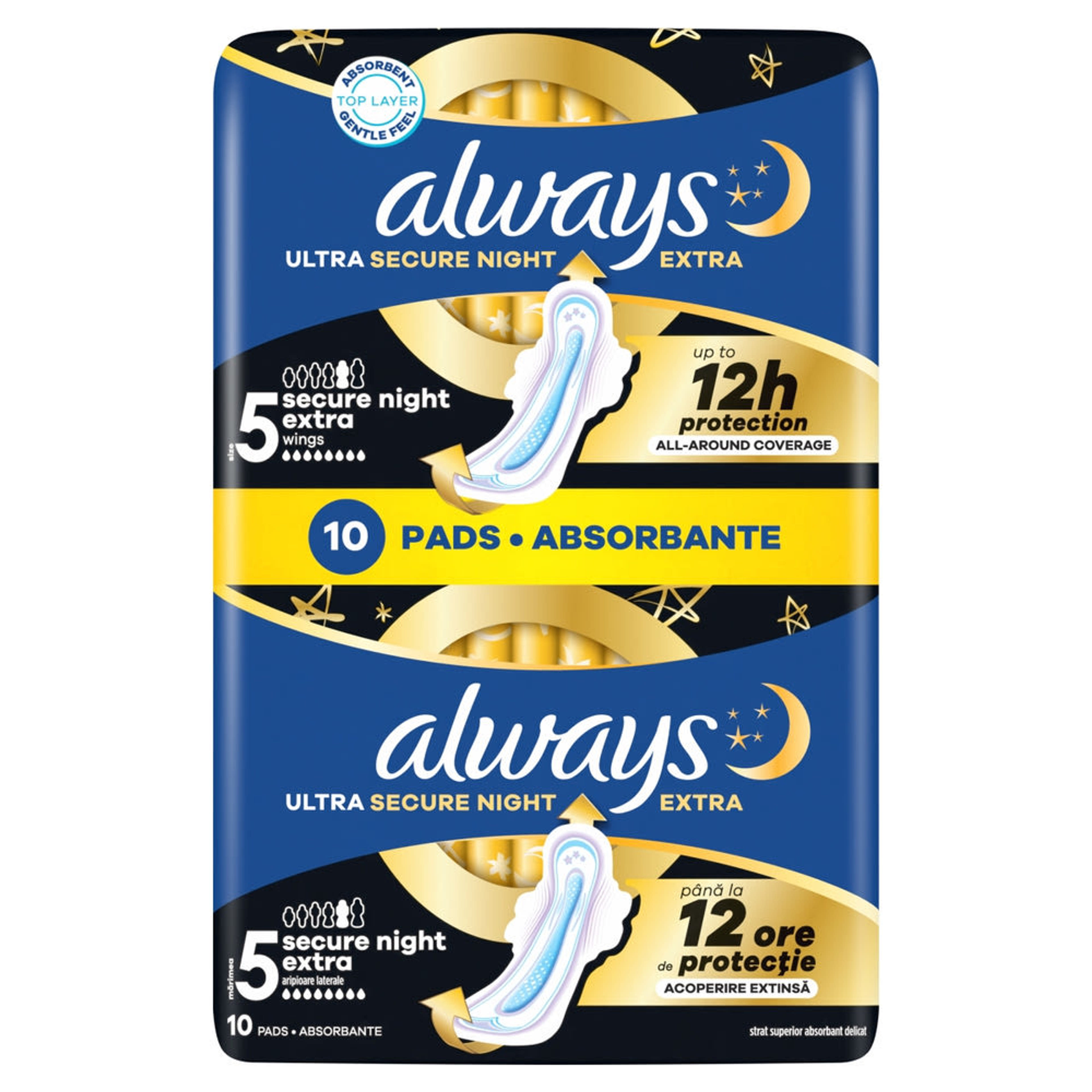 Always Ultra Secure Night Extra egészségügyi betét  - 10 db