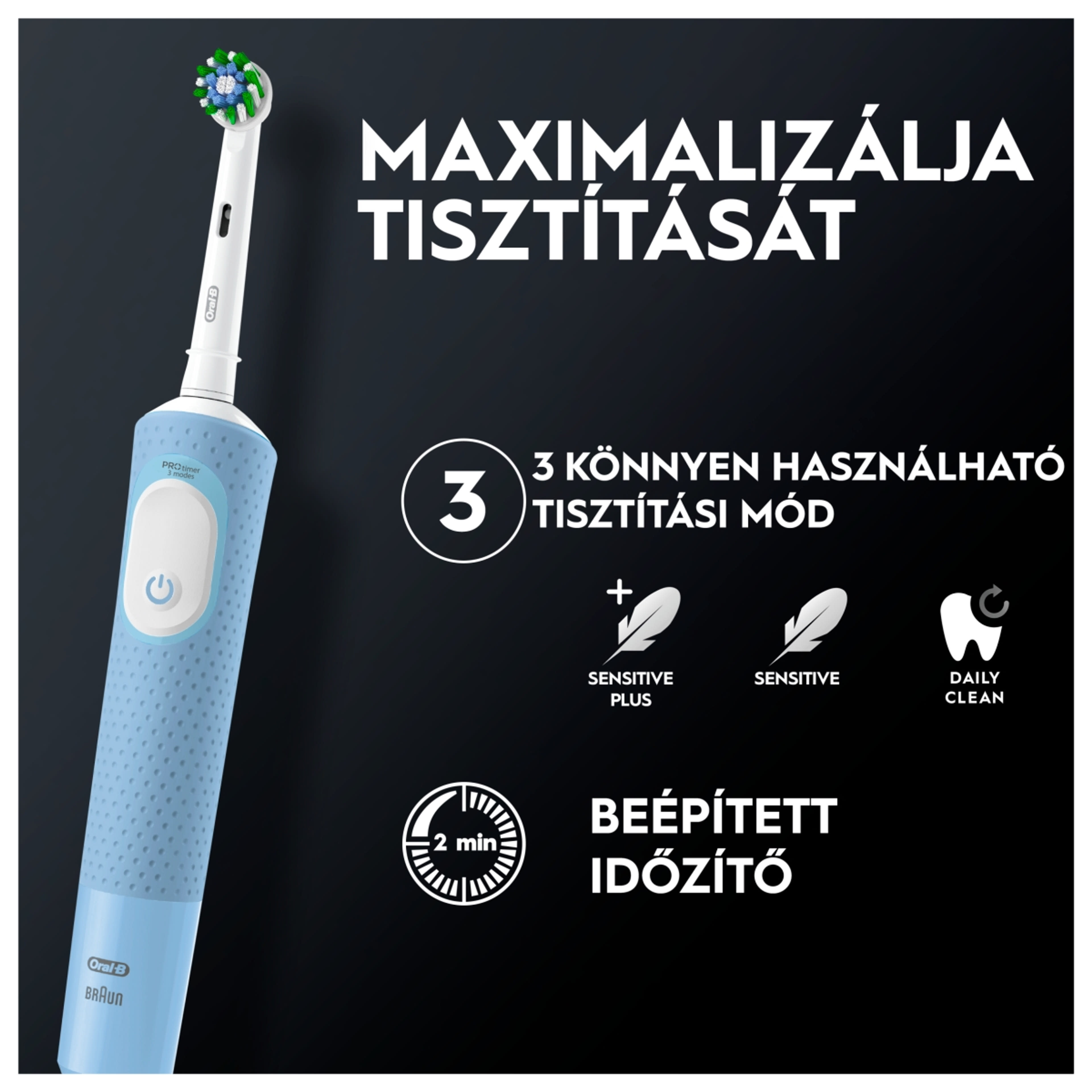 Oral-B Vitality Pro elektromos fogkefe, fekete - 1 db-2