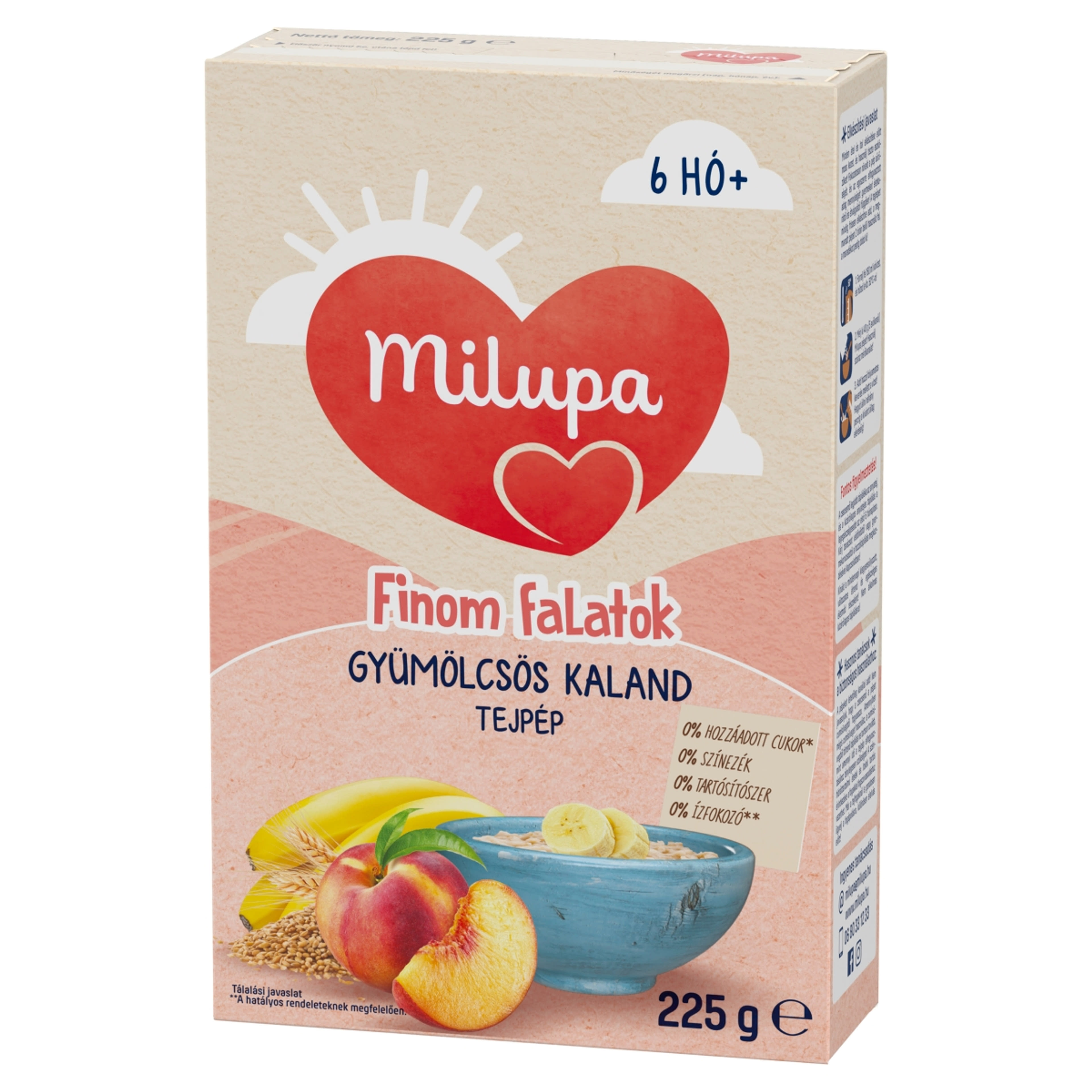 Milupa Finom falatok Gyümölcsös Kaland tejpép 6 hónapos kortól -  225 g-2