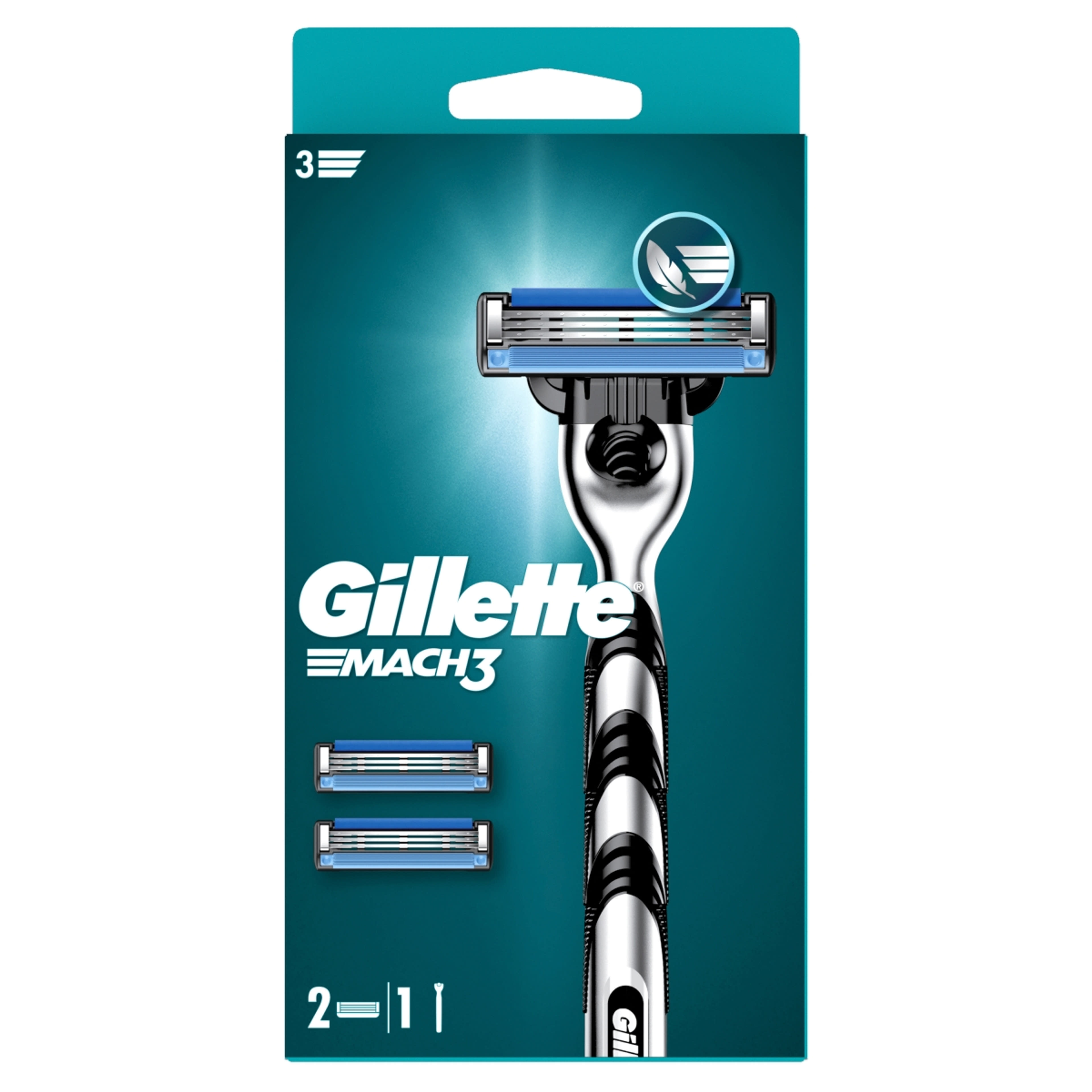 Gillette Mach3 3 pengés borotva készülék 2 db betéttel - 1 db