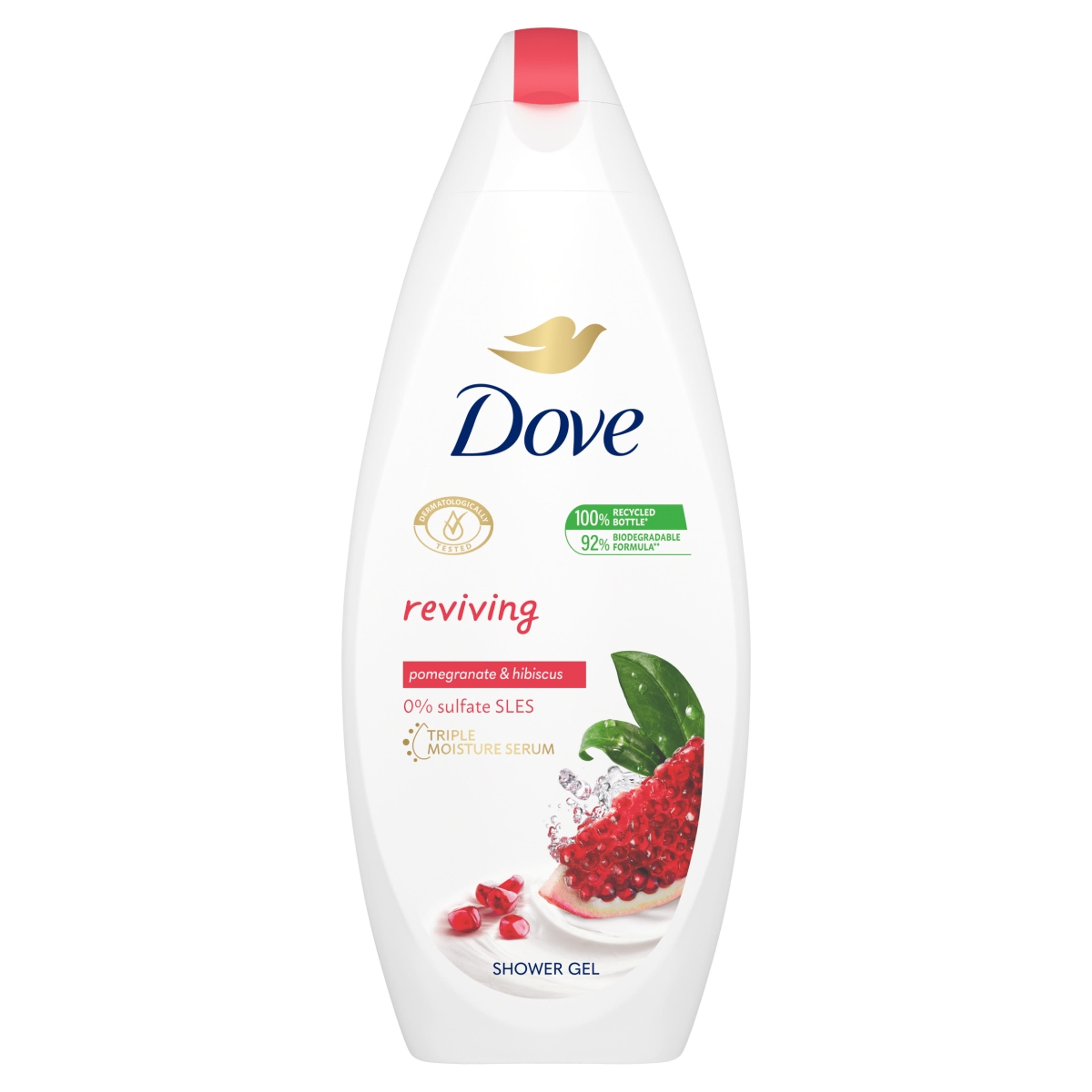 Dove Go Fresh gránátalma bőrtápláló krémtusfürdő - 250 ml-1