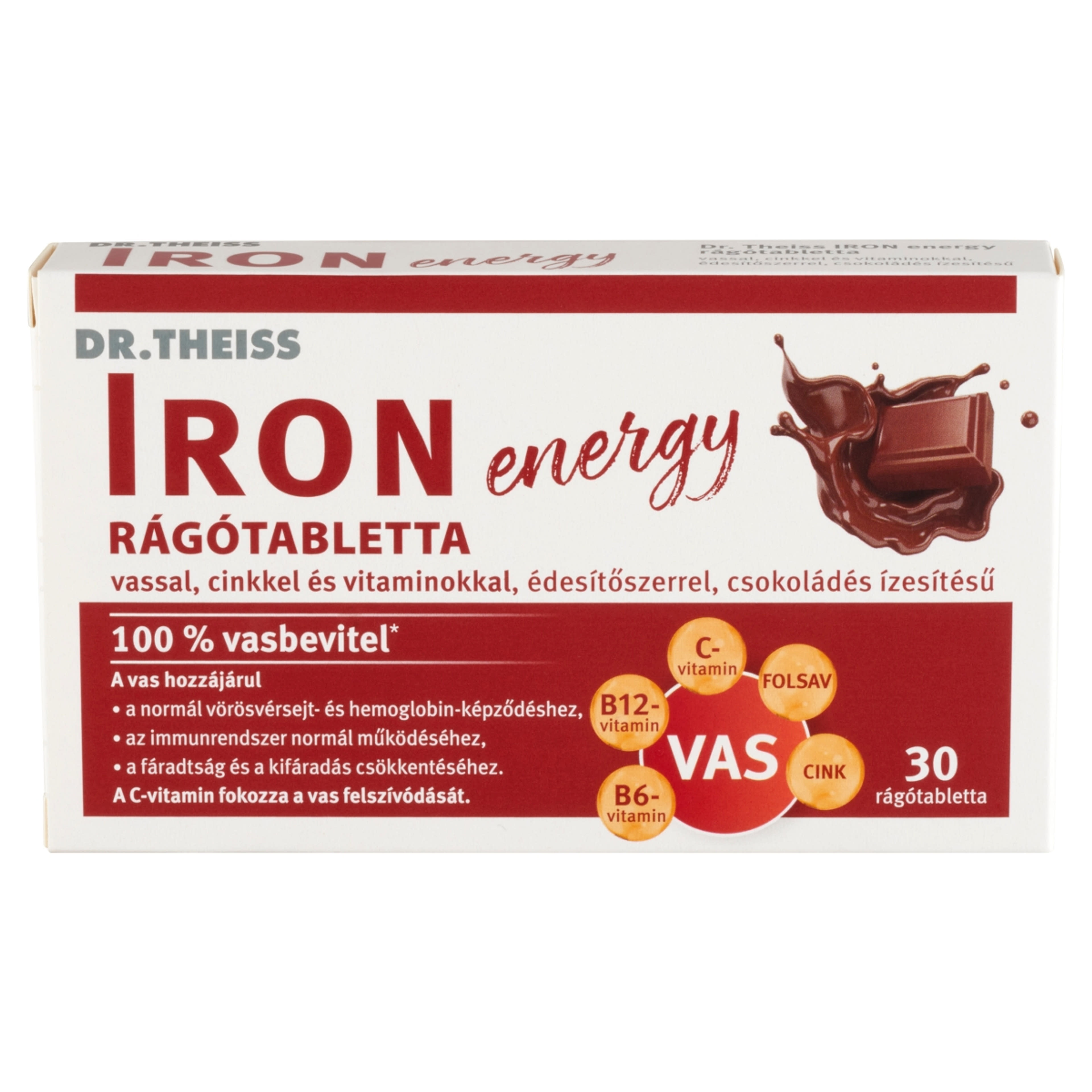 Dr.Theiss Iron Energy rágótabletta - 30 db-3