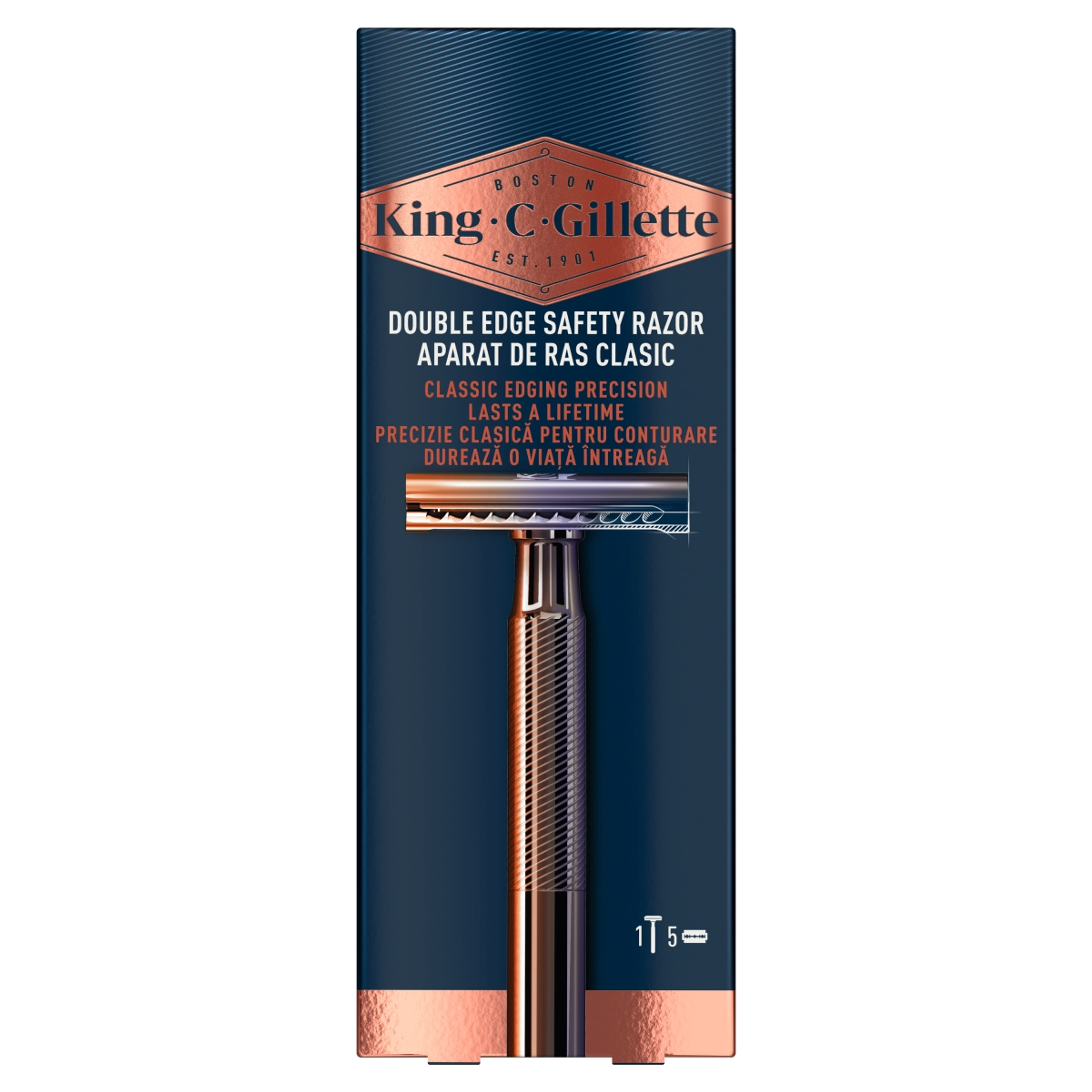 Gillette King C.Double Edge borotvakészülék+5 penge - 1 db-1