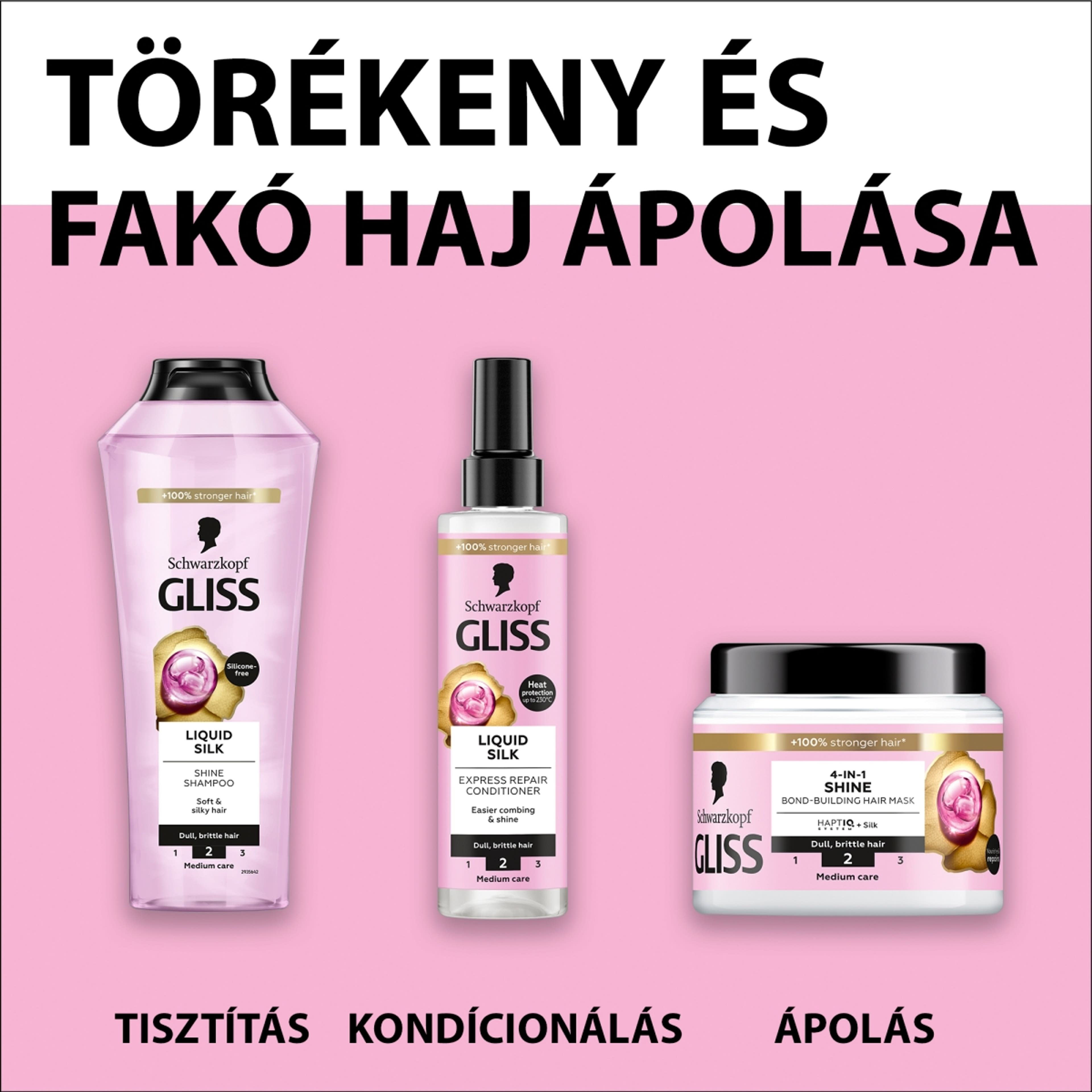 Gliss 4 az 1-ben ragyogás hajmaszk - 400 ml-7