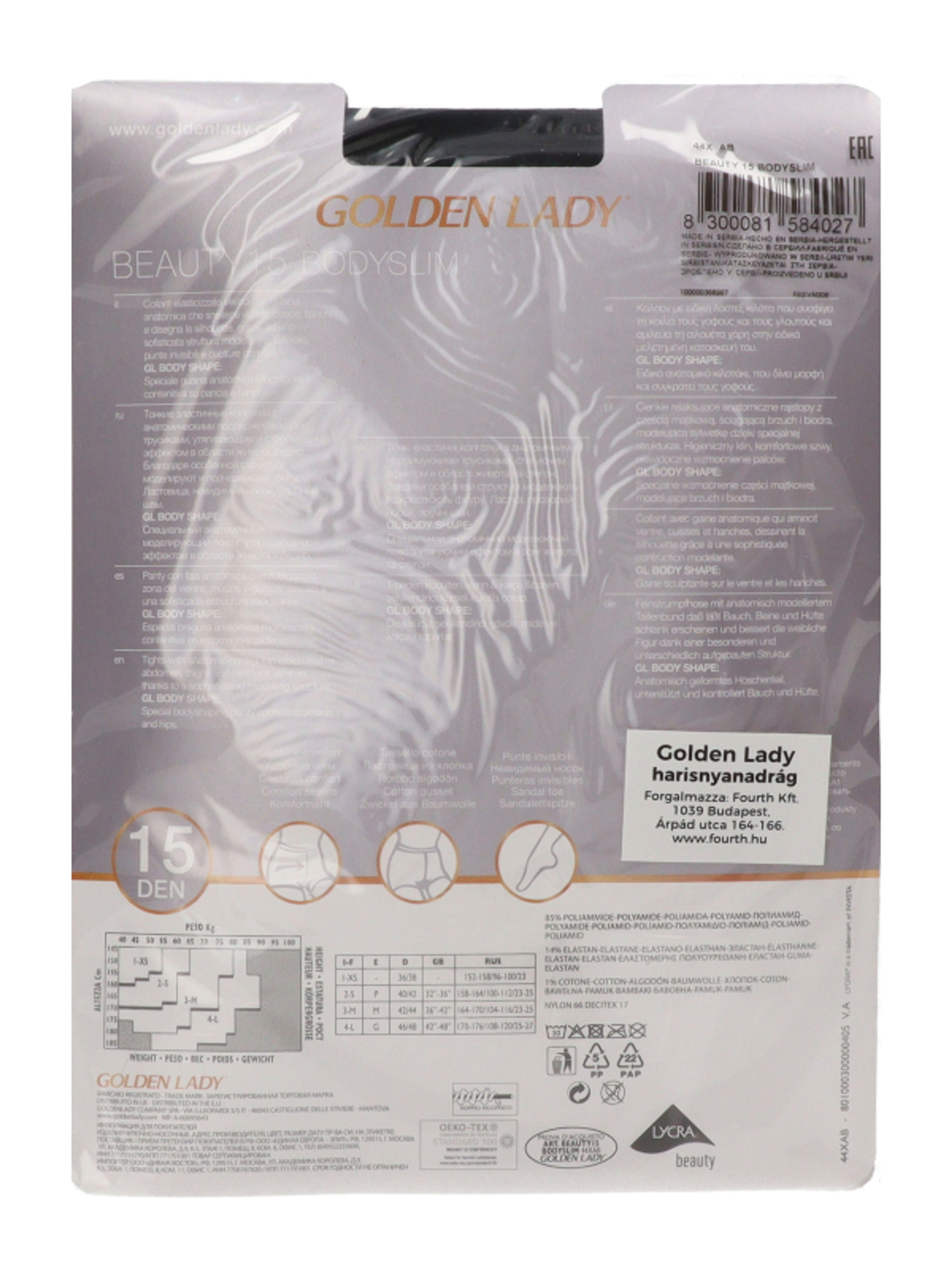 Golden Lady Beauty Bodyslim harisnyanadrág 15 Den fekete - 1 db-2