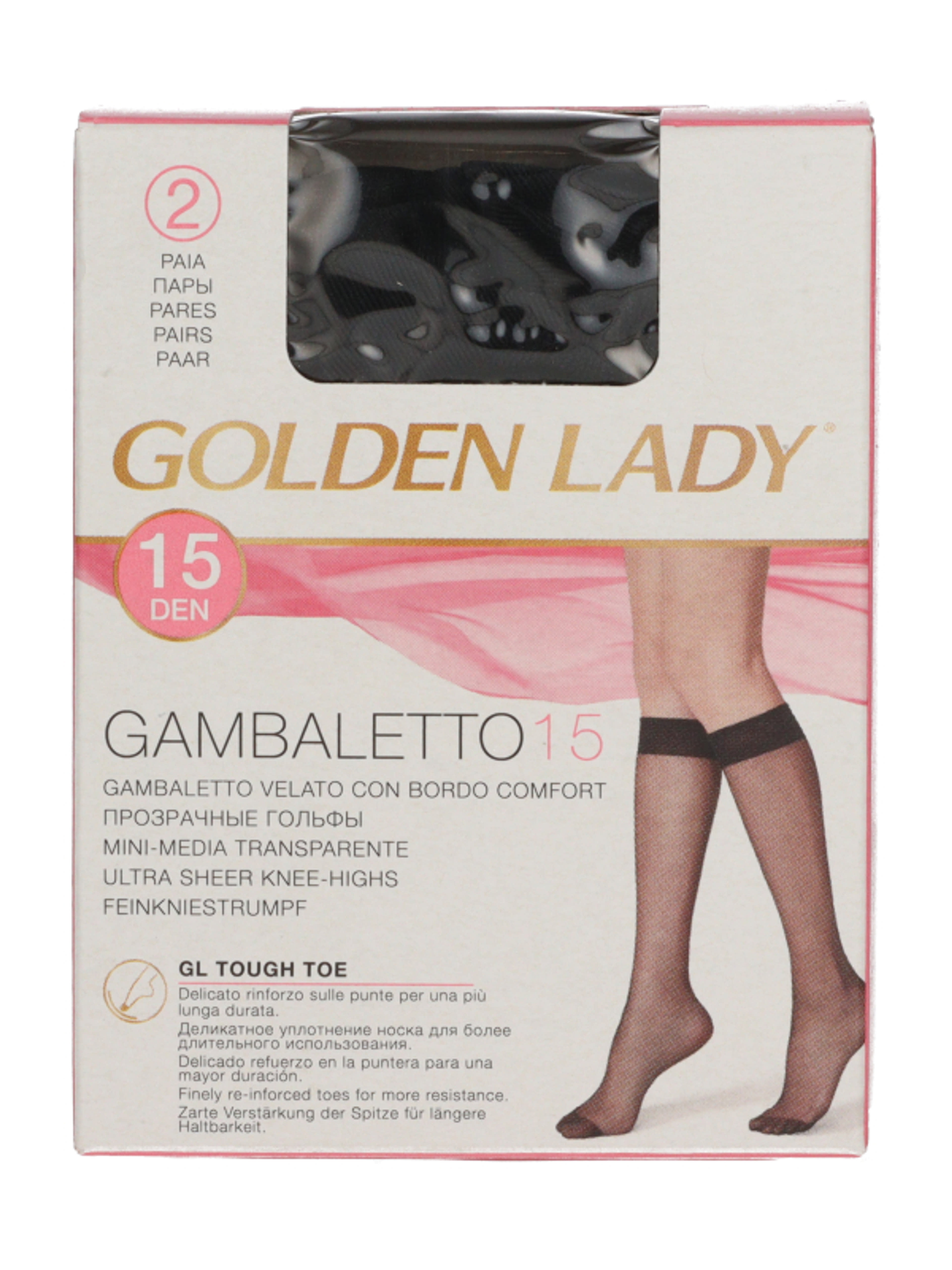 Golden Lady Gambaletto térdfix 15 Den fekete - 2 db