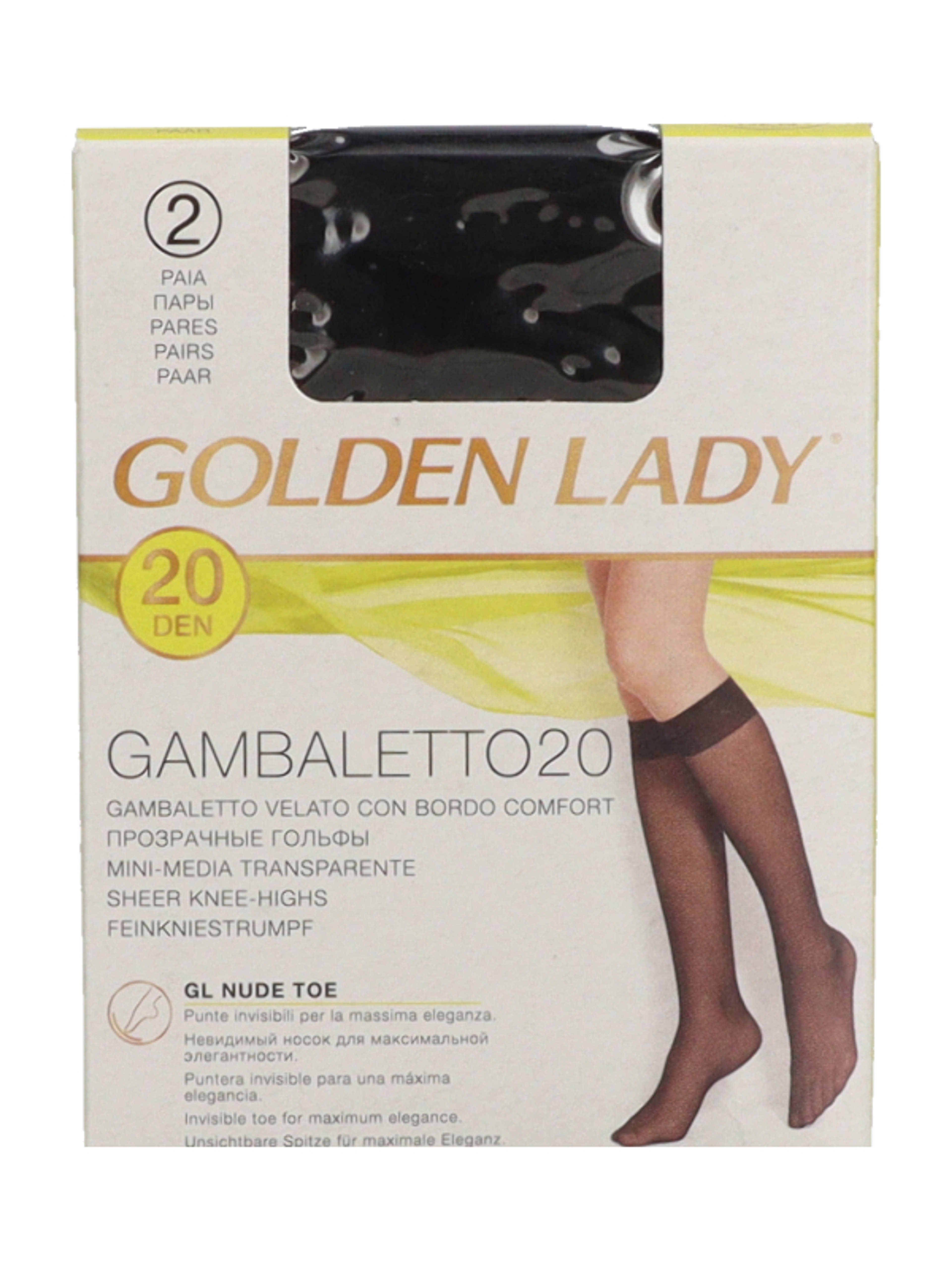 Golden Lady Gambaletto térdfix 20 Den fekete - 2 db-2