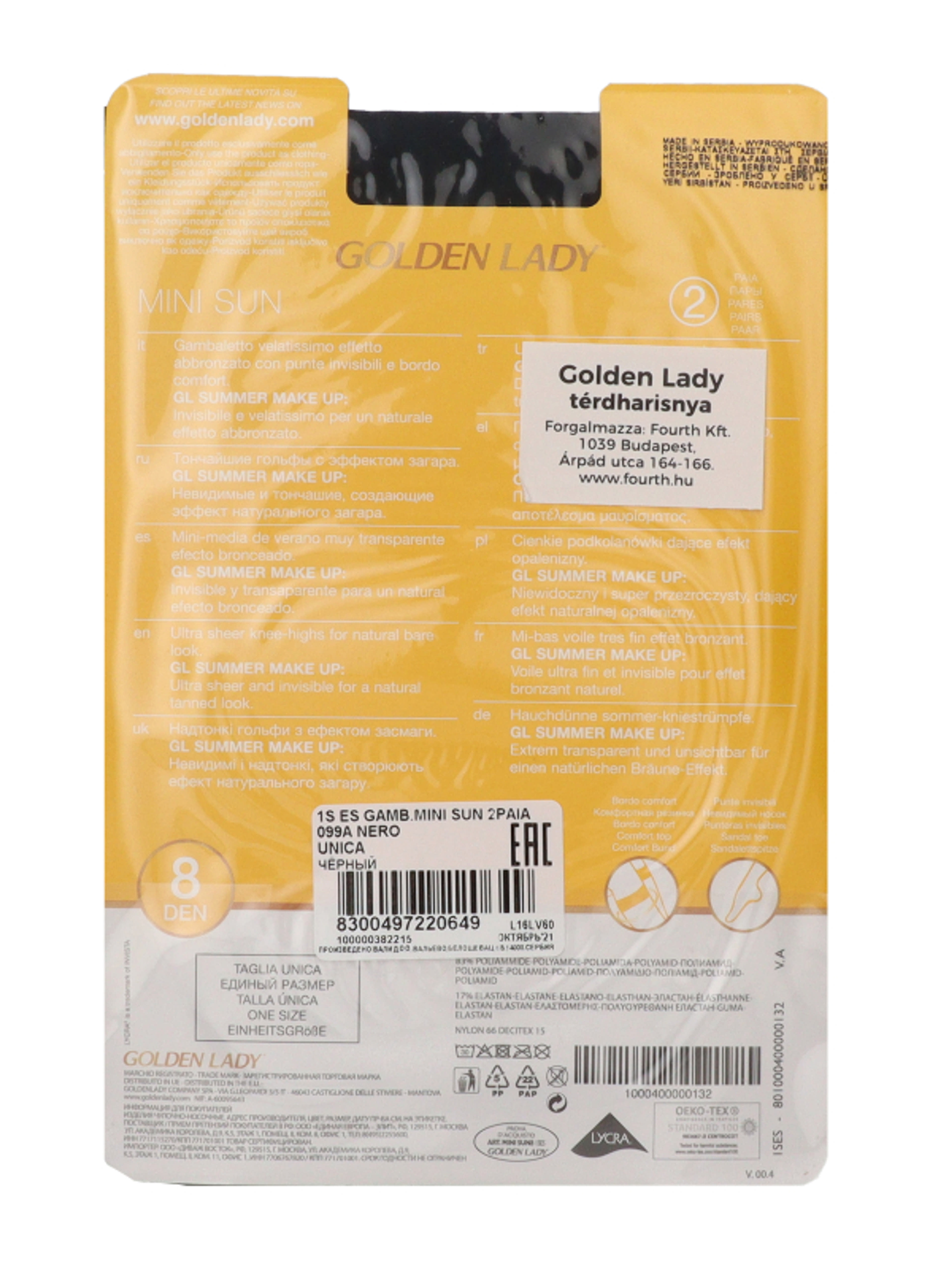 Golden Lady Mini Sum térdfix 8Den fekete - 2 db-2