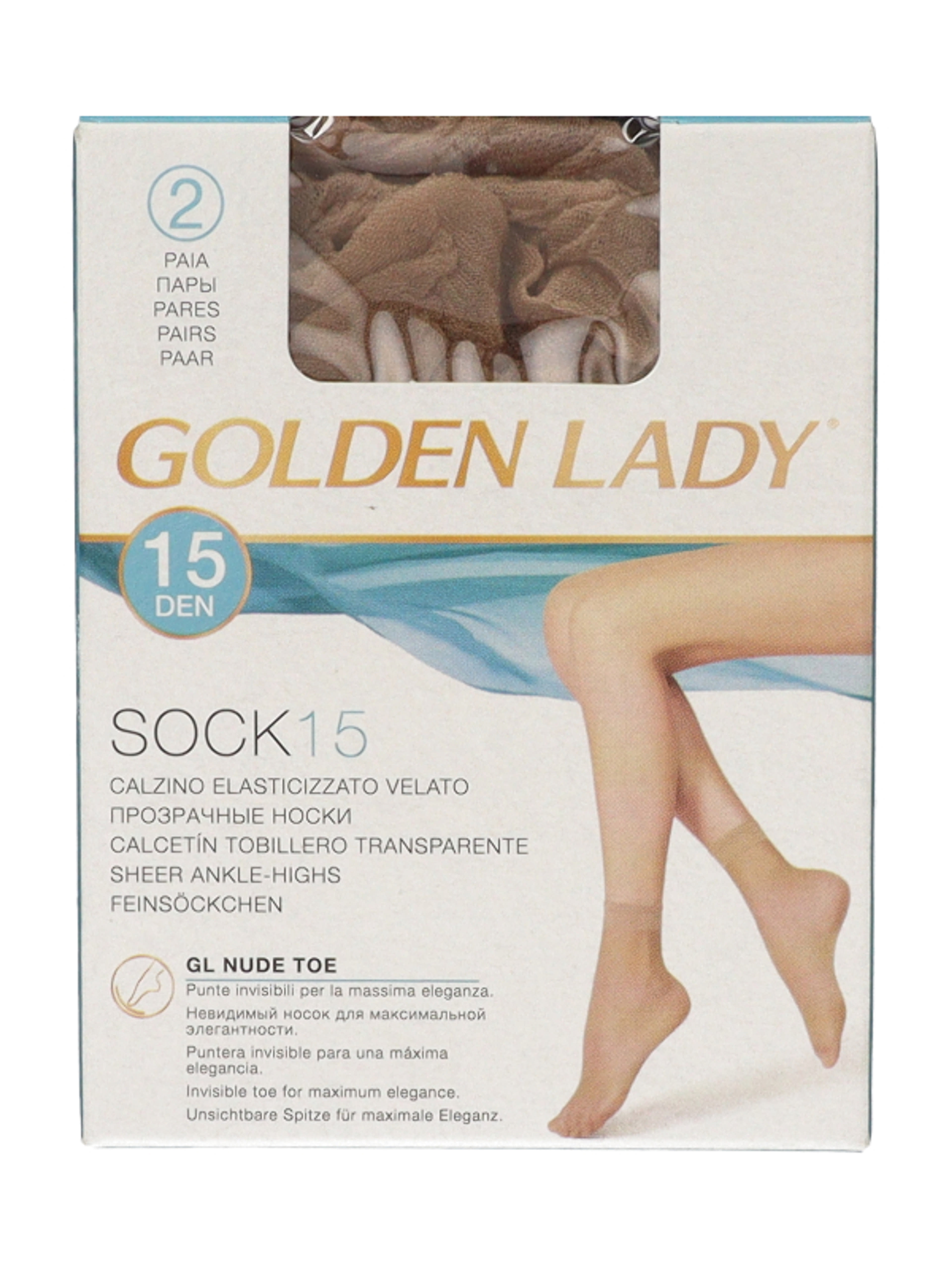 Golden Lady Sock bokazokni 15Den Melon - 2 db