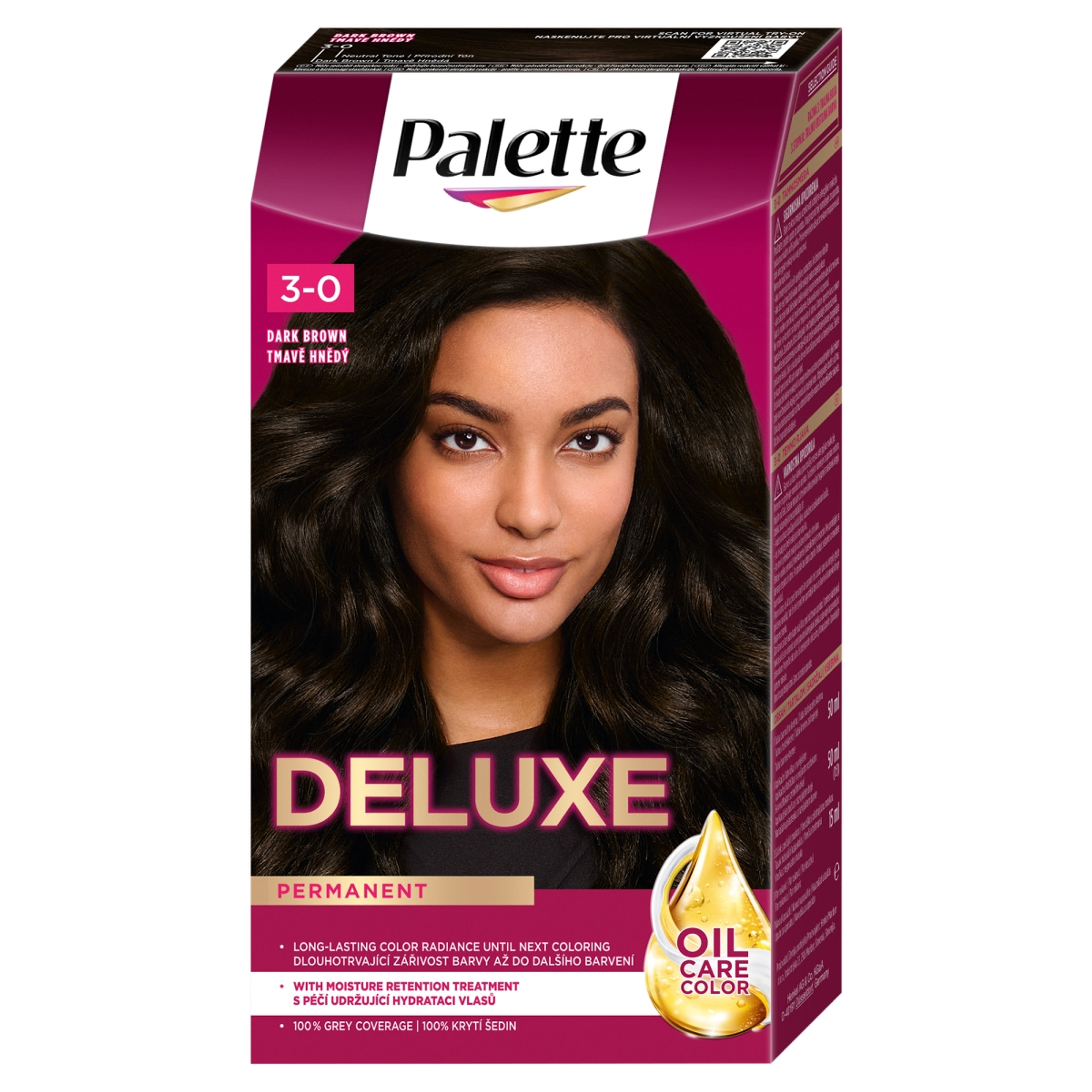 Palette Deluxe 3-0 sötétbarna intenzív krémhajfesték (800) - 1 db