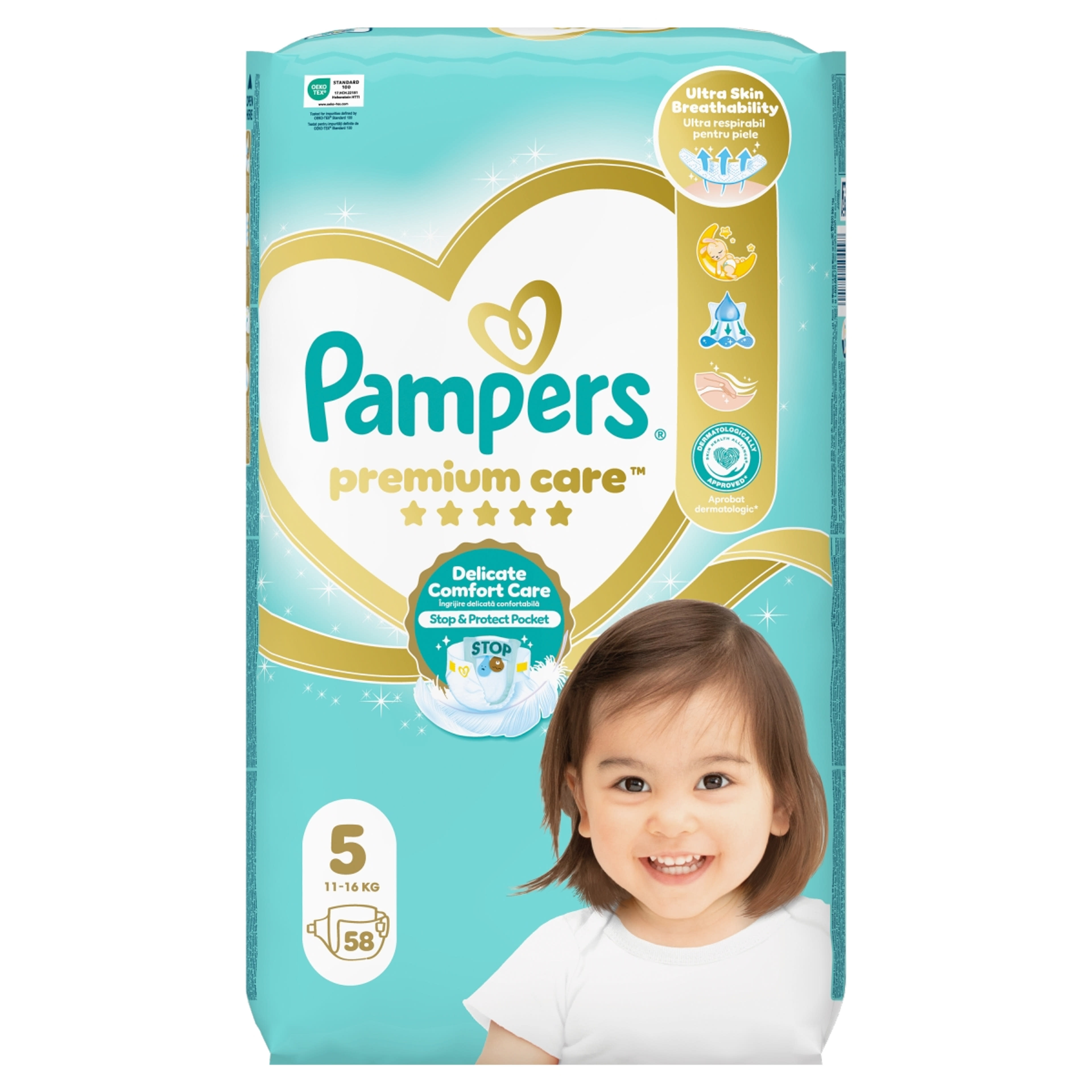 Pampers Premium Care Pelenka 5-ös 11-16kg - 58 db